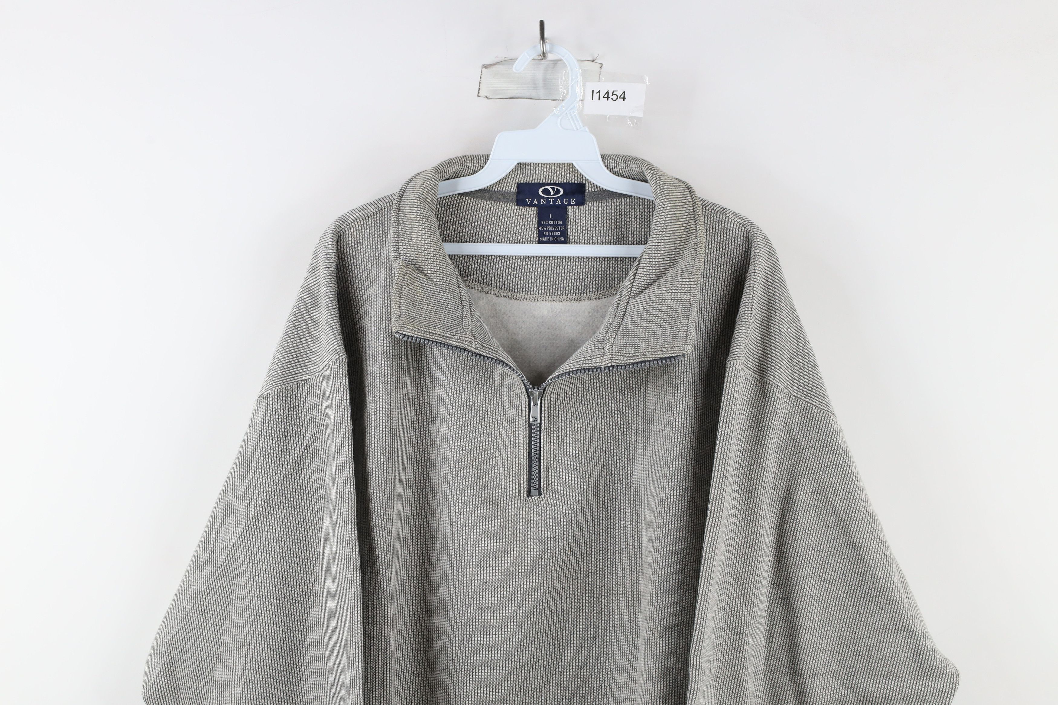 Vintage Vintage 90s Streetwear Striped Half Zip Pullover Sweatshirt Size US L / EU 52-54 / 3 - 2 Thumbnail