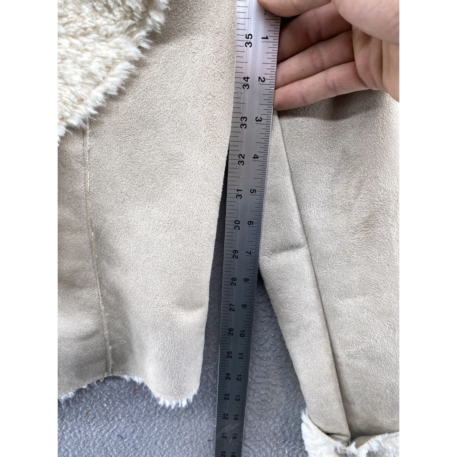 Vintage American Rag Jacket Women’s XS Beige Faux Suede Shearling Faux Fur Soft Western Boho Jacket Size XS / US 0-2 / IT 36-38 - 5 Thumbnail