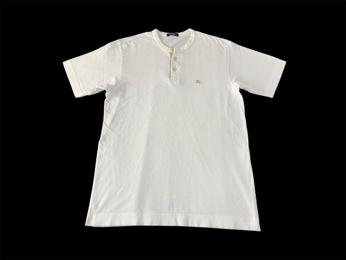 Burberry Hype Burberry London Henley Neck Minimalist Plain Tee Tshirt Size US S / EU 44-46 / 1 - 1 Thumbnail
