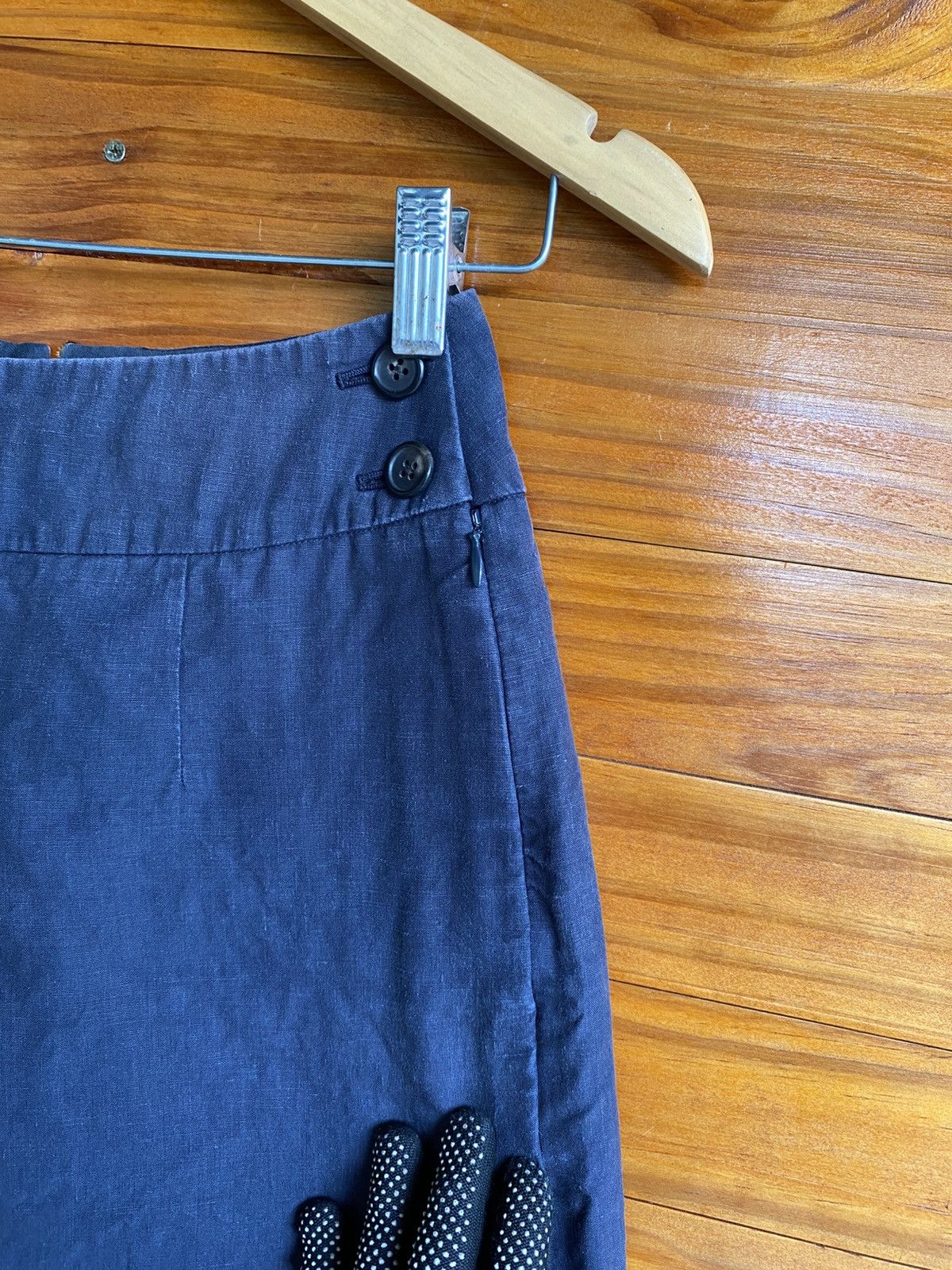 Margaret Howell Margaret Howell Navy Linen Wide Pants | Japanese Minimalist Size 27" / US 4 / IT 40 - 6 Thumbnail