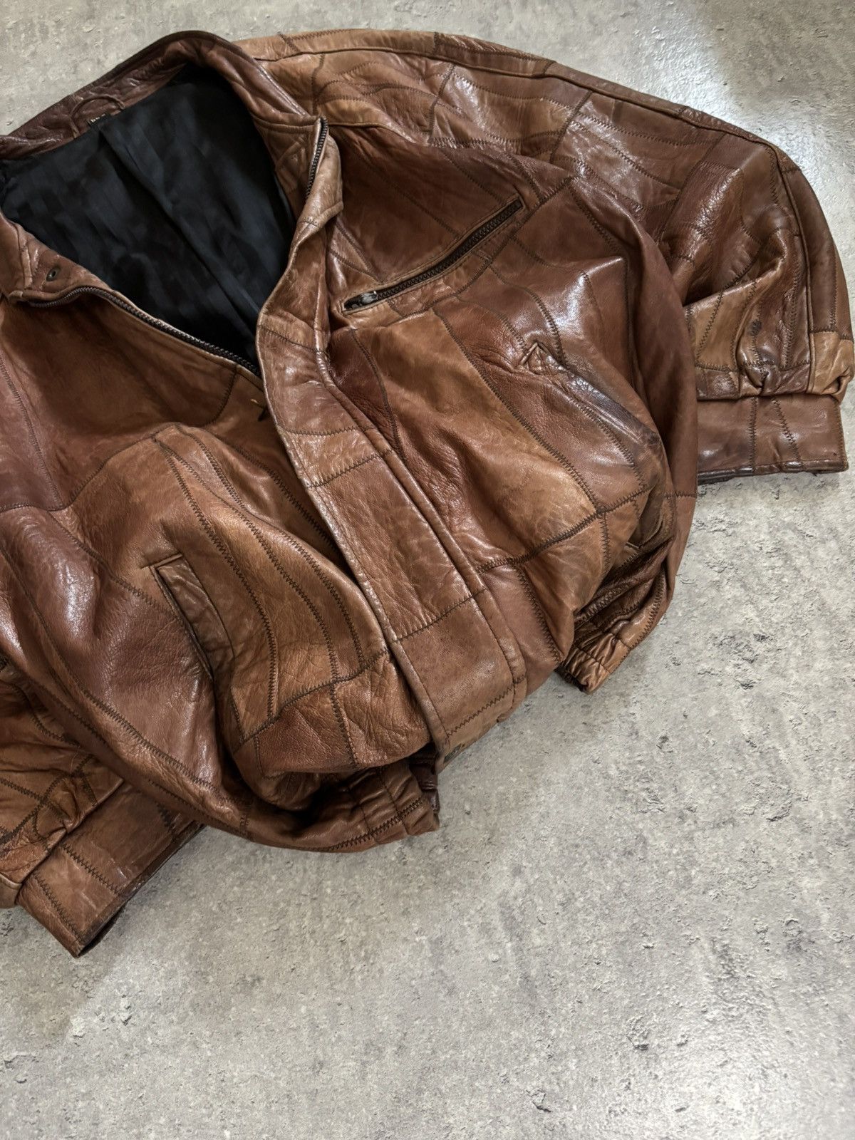 Vintage Real Leather Vintage Boxy Leather Jacket Y2K Streetwear L Size US L / EU 52-54 / 3 - 7 Thumbnail