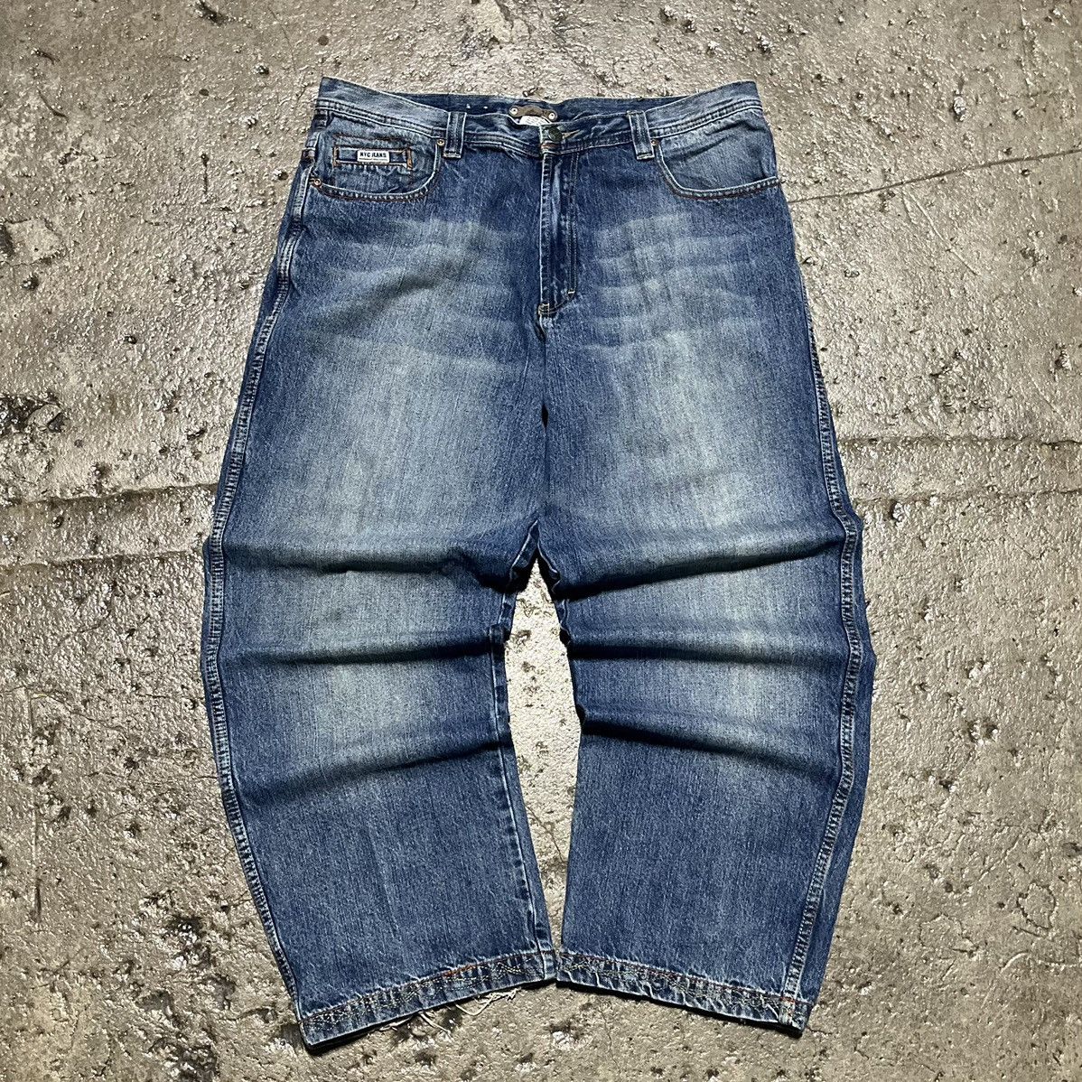 Short Jean Baggy Vintage Premium CHAMS Taille 28 - Style Y2K Hip Hop, Neuf Avec étiquette