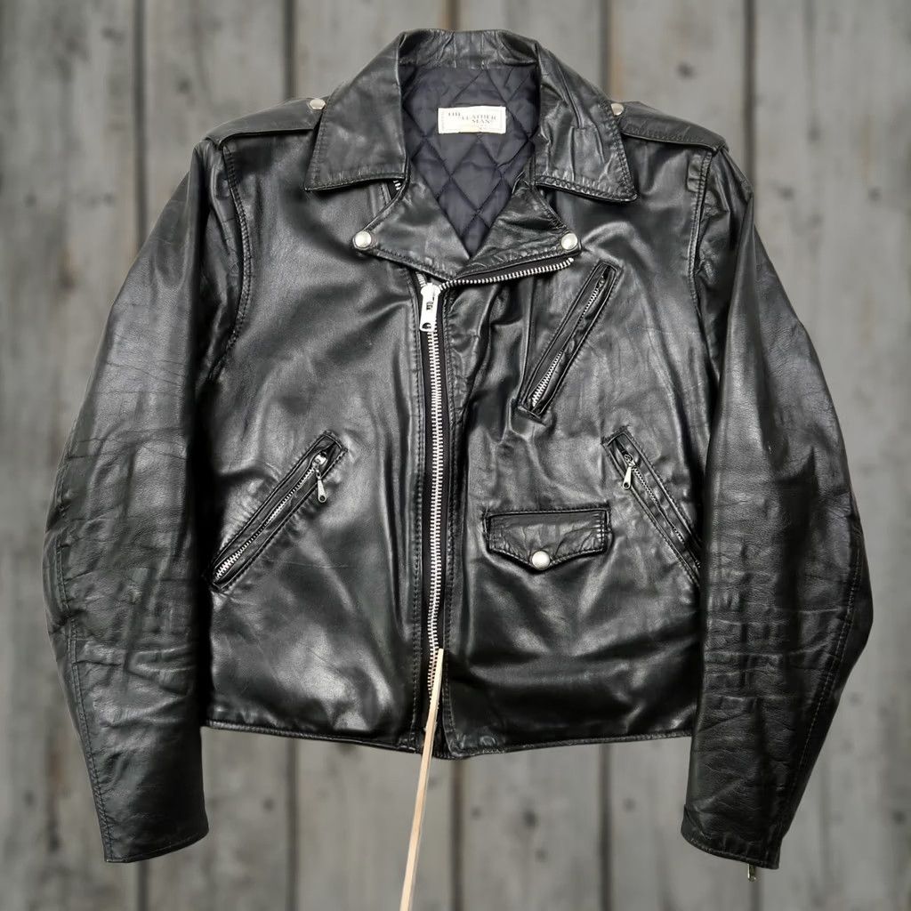 Vintage VINTAGE Motorcycle Jacket Black 60s Leather Zip Men’s Size 38 Biker Easy Rider Size US XXS / EU 40 - 1 Thumbnail