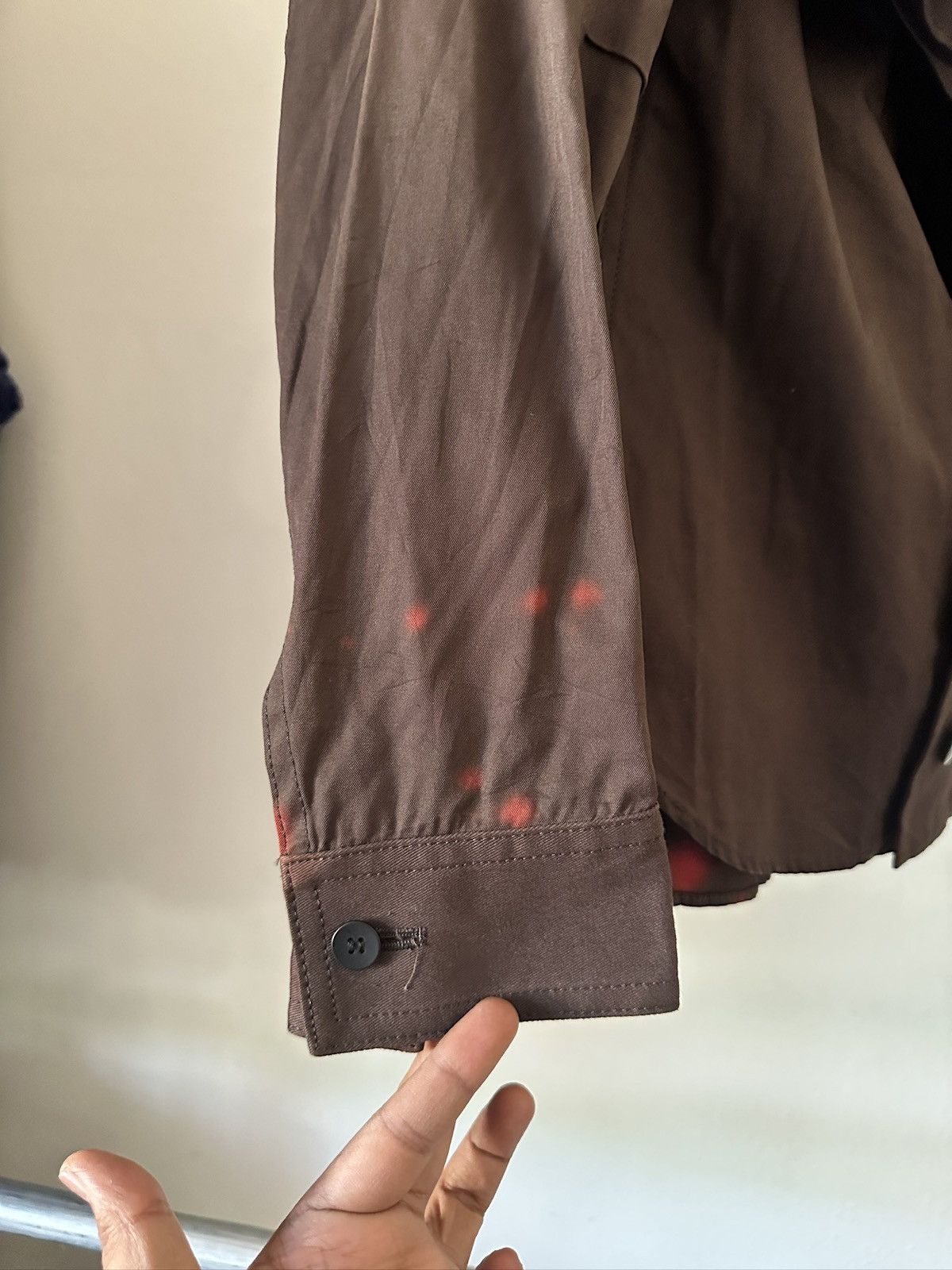 Yohji Yamamoto SS2006 Yohji Yamamoto 3 Button Stained Ruffle Shirt Size S / US 4 / IT 40 - 6 Thumbnail
