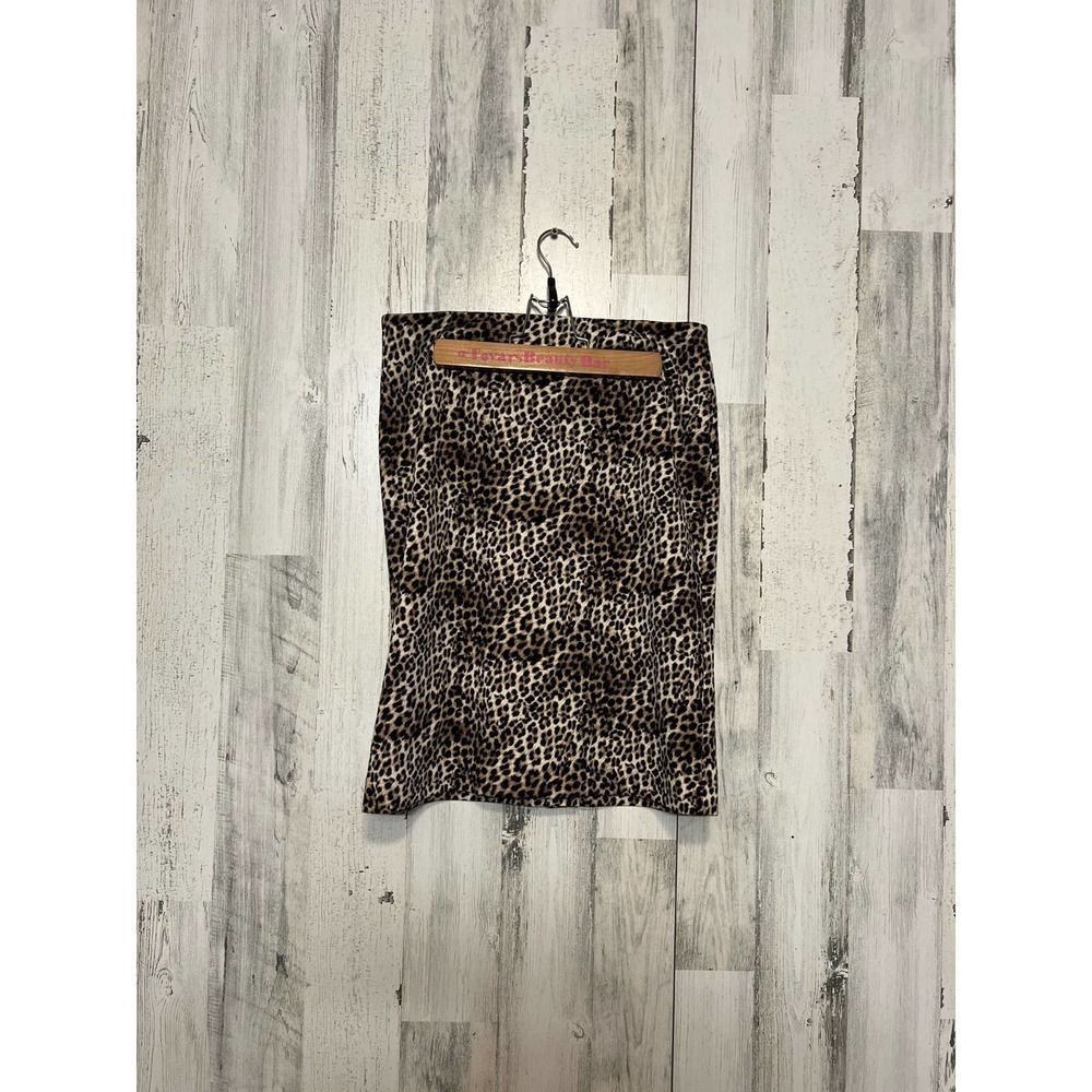Alfani Alfani Pencil Skirt Women’s Size 6P Leopard Print Stretch Zi Size 27" / US 4 / IT 40 - 2 Thumbnail