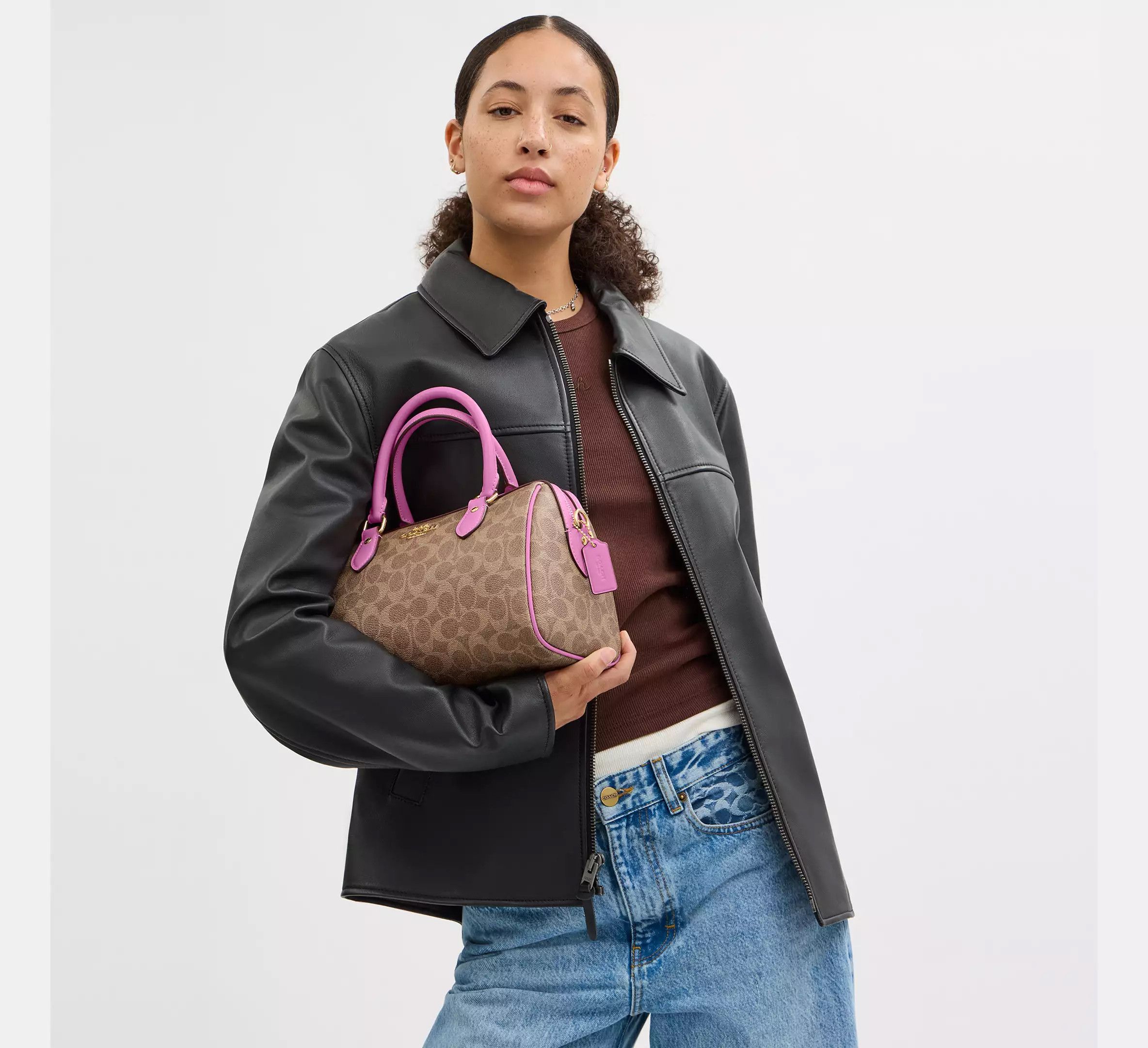 Coach Rowan Satchel Bag In Signature Canvas CV961 Size ONE SIZE - 8 Thumbnail