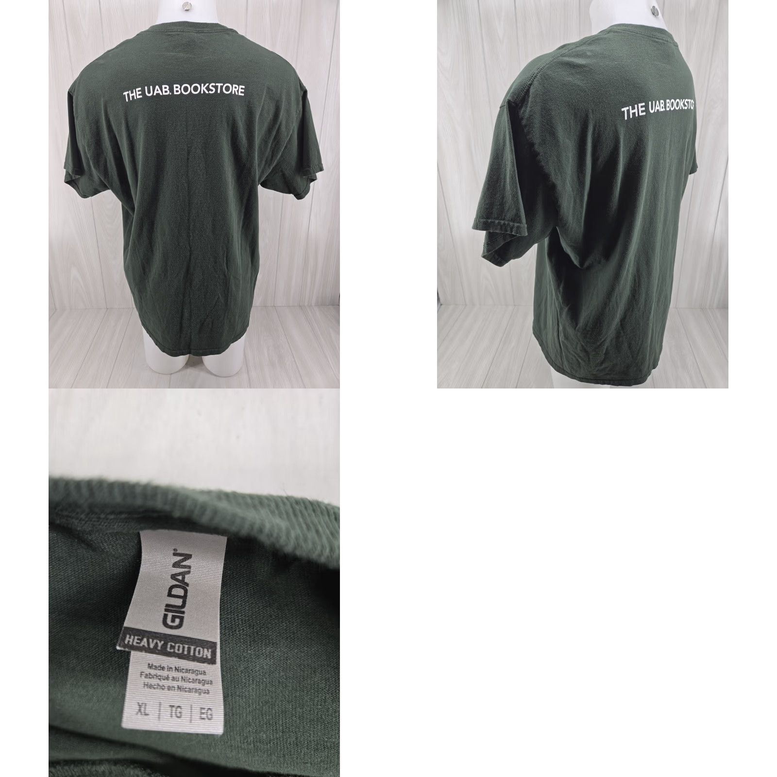 Gildan UAB Blazers Bookstore Here Be Dragons T Shirt Men XL Green Size US XL / EU 56 / 4 - 8 Thumbnail