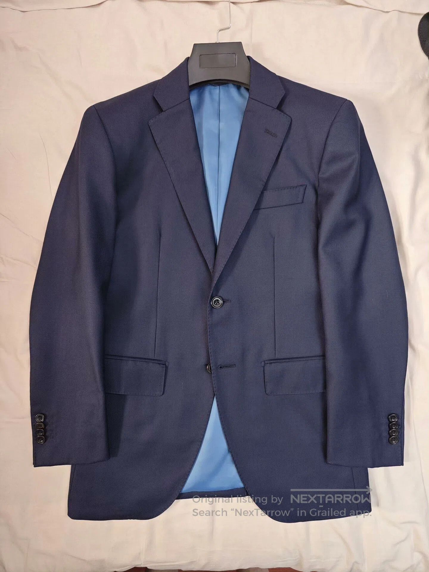 Holland & Sherry Navy Wool Cashmere Blend Custom Suit. Size US S / EU 44-46 / 1 - 5 Thumbnail