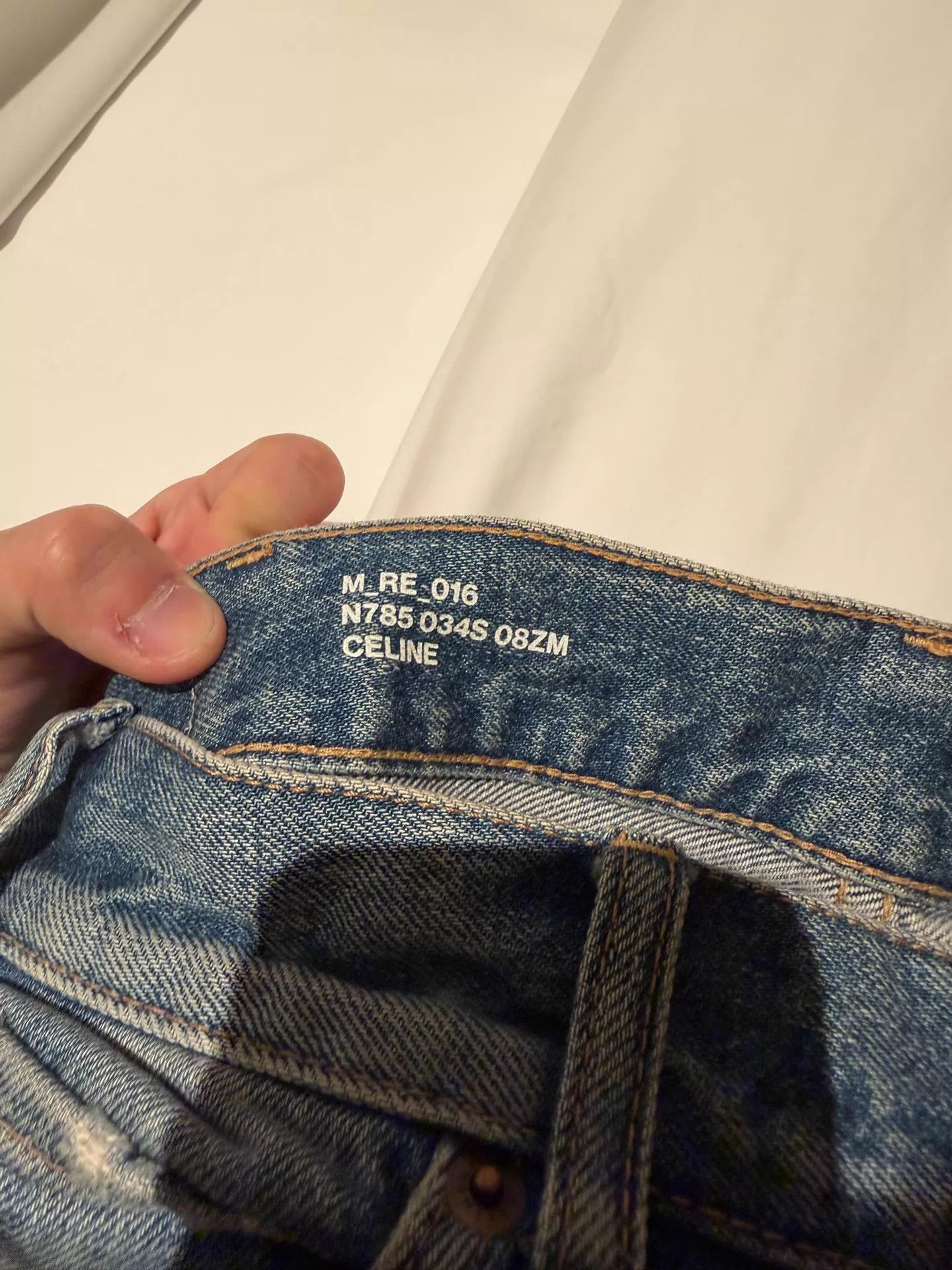 Celine Celine 22FW Wesley Tassel Hem Straight Denim Jeans Size 29 Size 29" - 7 Thumbnail