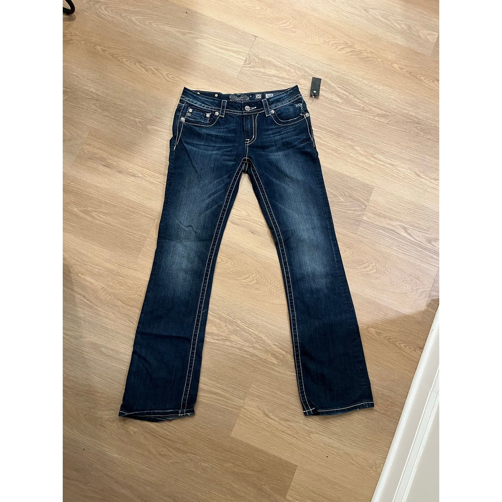 Miss Me Miss Me Women's Blue Pockets Mid Rise Denim Jeans Size 28X30 Size 28" / US 6 / IT 42 - 1 Thumbnail