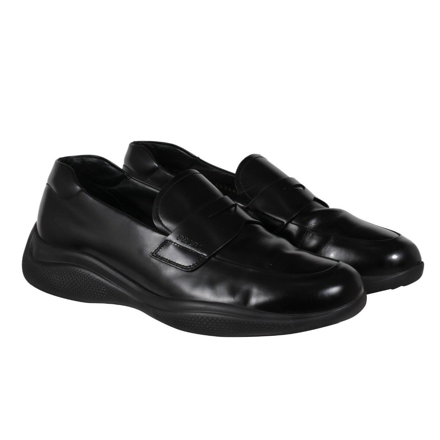 Prada Spazzolato Rois Penny Loafers Black - 02401 Size US 7.5 / EU 40-41 - 13 Thumbnail
