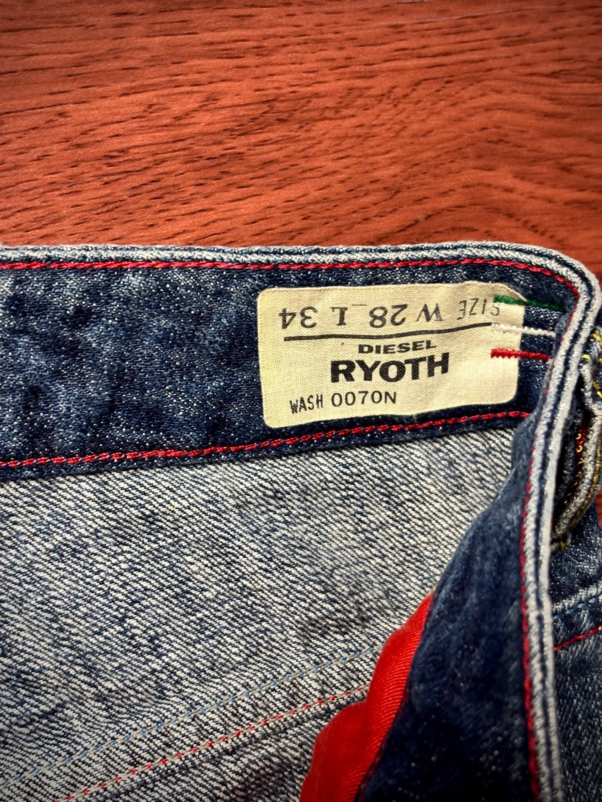 Adidas × Diesel Vintage Y2K Diesel Ryoth Styles Designer Bootcut Denim Pants Size 32" / US 10 / IT 46 - 6 Thumbnail