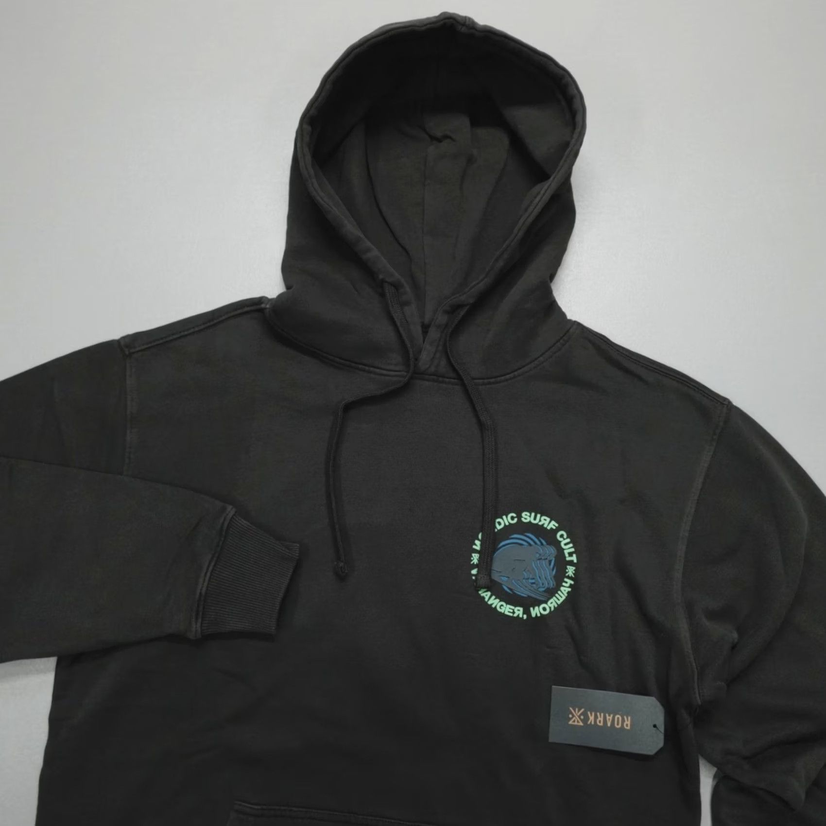 Roark VINTAGE Roark Surf Cult Fleece Hoodie Mens Size S Black RF339 Varanger Norway Shirt Size US S / EU 44-46 / 1 - 2 Thumbnail