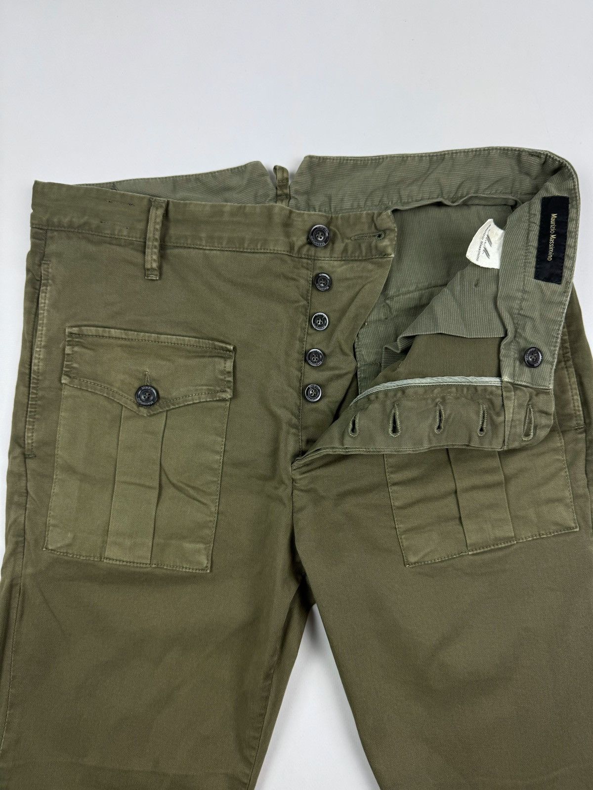 Designer Maurizio Massimino Front Pockets Designer Chino Pants Size US 34 / EU 50 - 6 Thumbnail