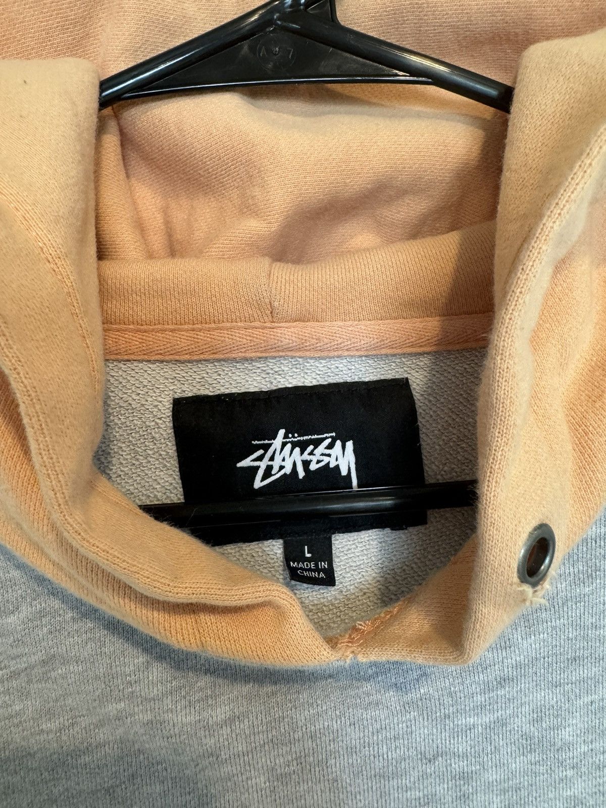 Stussy Stussy 2 Tone Grey and Cream Hoodie Size US L / EU 52-54 / 3 - 5 Thumbnail