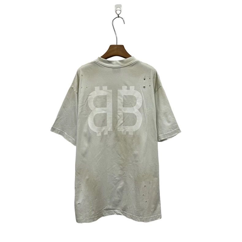 Balenciaga Balenciaga Bitcoin Distressed Short Sleeve Size US S / EU 44-46 / 1 - 3 Thumbnail