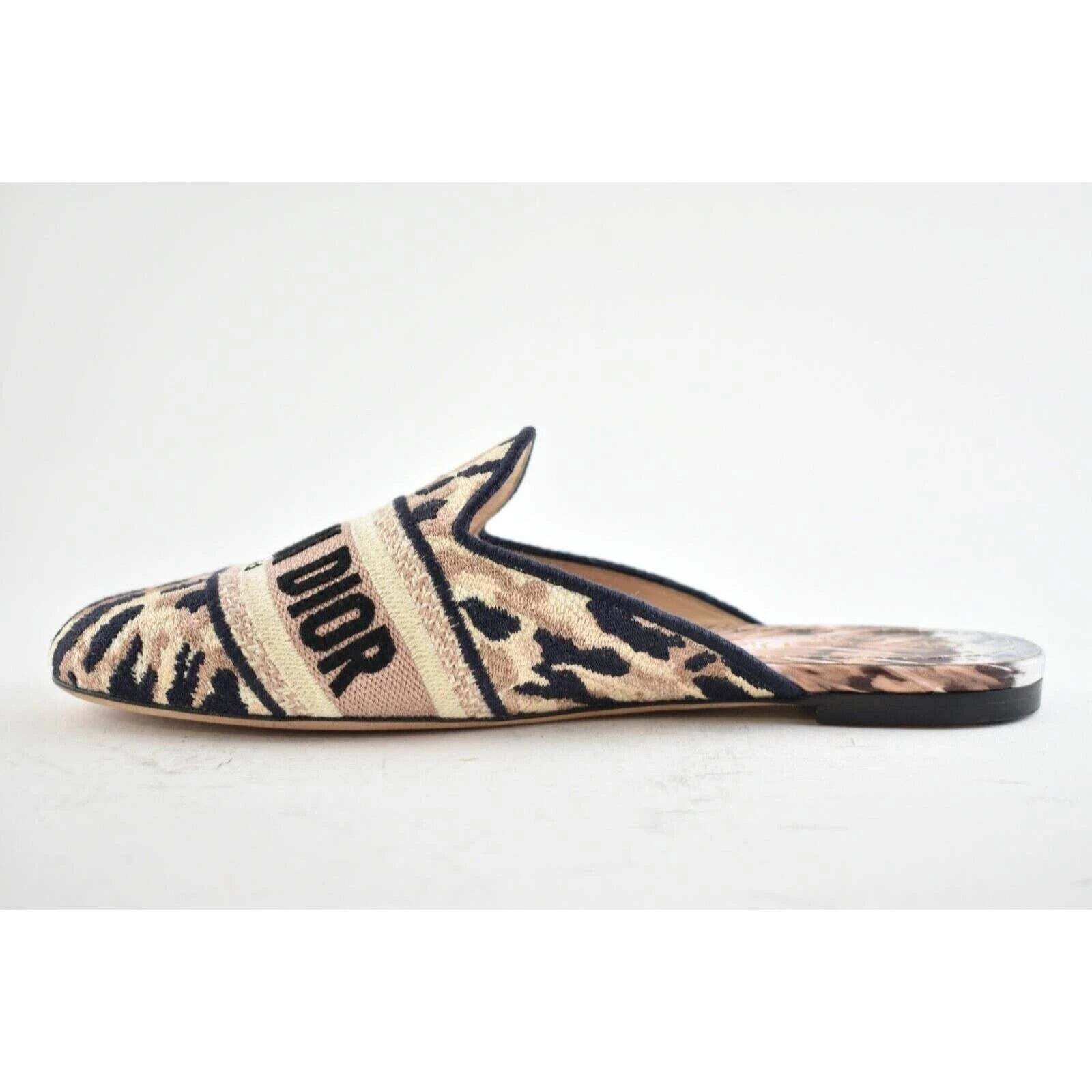 Dior Off Mule Black Logo Backless Slide Ballerina Flat 37.5 Size US 7.5 / IT 37.5 - 9 Thumbnail