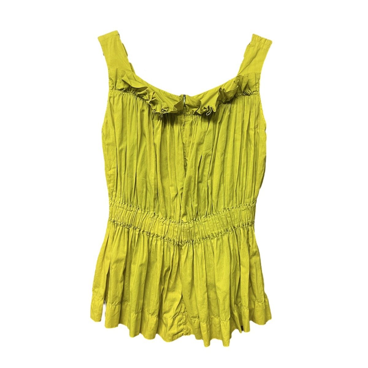 Vintage × Vivienne Westwood Vivienne Westwood Chartreuse Ruched Tank Top Size XS / US 0-2 / IT 36-38 - 3 Thumbnail