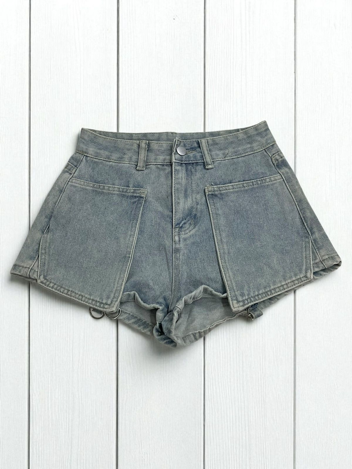 Japanese Brand Light Blue Tactical Women Short Size 25" / US 0 / IT 36 - 1 Thumbnail