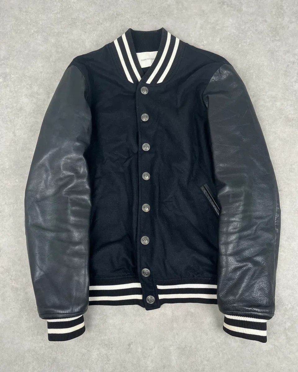 Pierre Balmain FW2014 Pierre Balmain Black Leather Studded Bomber Jacket Size US M / EU 48-50 / 2 - 5 Thumbnail