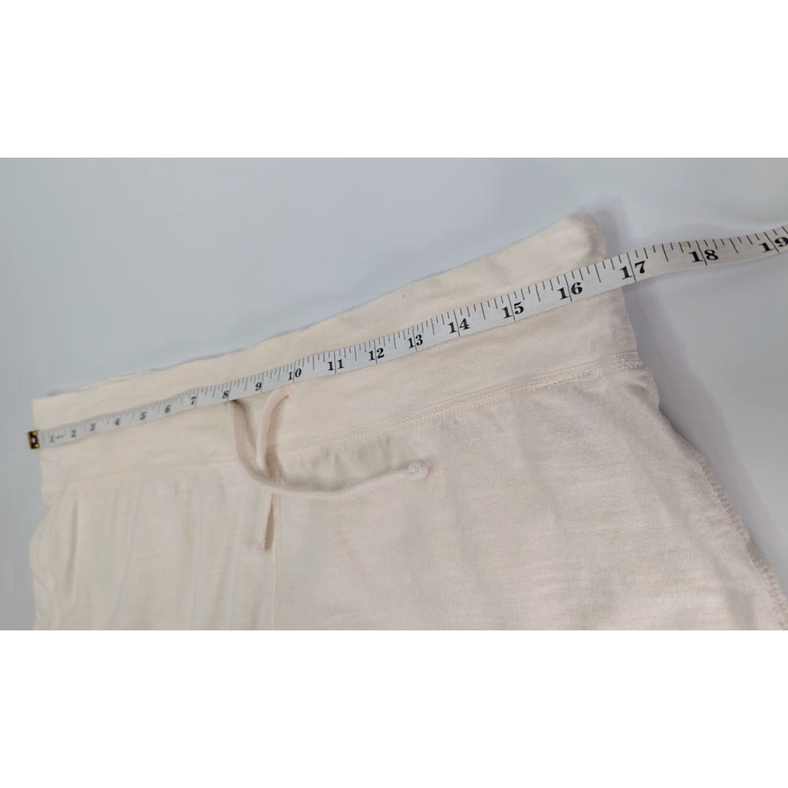 James Perse James Perse Beige Shorts Womens Size 4 Drawstring Slub Supima Cotton WUB4114 Size 27" / US 4 / IT 40 - 5 Thumbnail