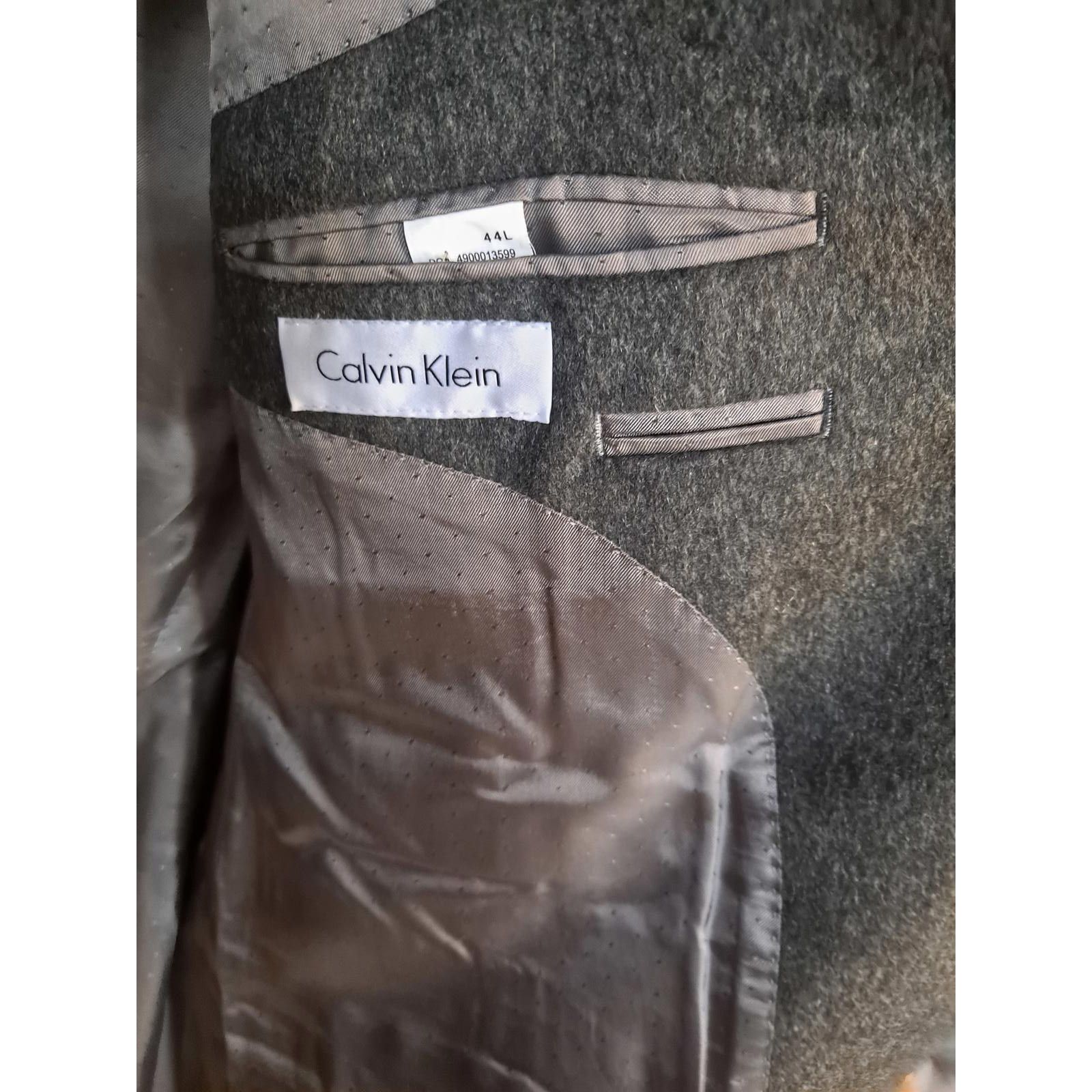 Calvin Klein Calvin Klein 100% Cashmere Gray Blazer Size 44L Size 44R - 3 Thumbnail