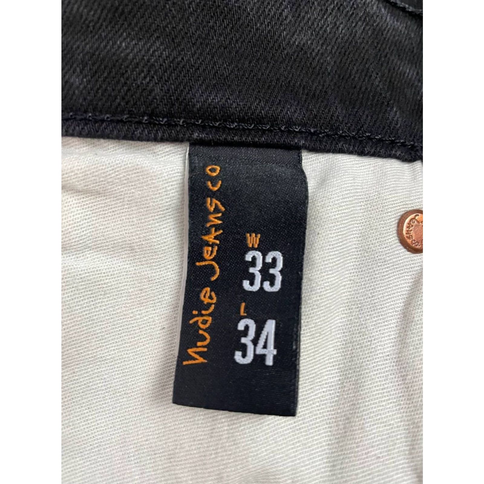 Nudie Jeans Nudie Jeans Co Jeans Slim Black Cotton Denim 32x32 5-Pocket Button Zip Vintage? No - Regular Mens 33 34 Size US 33 - 3 Thumbnail