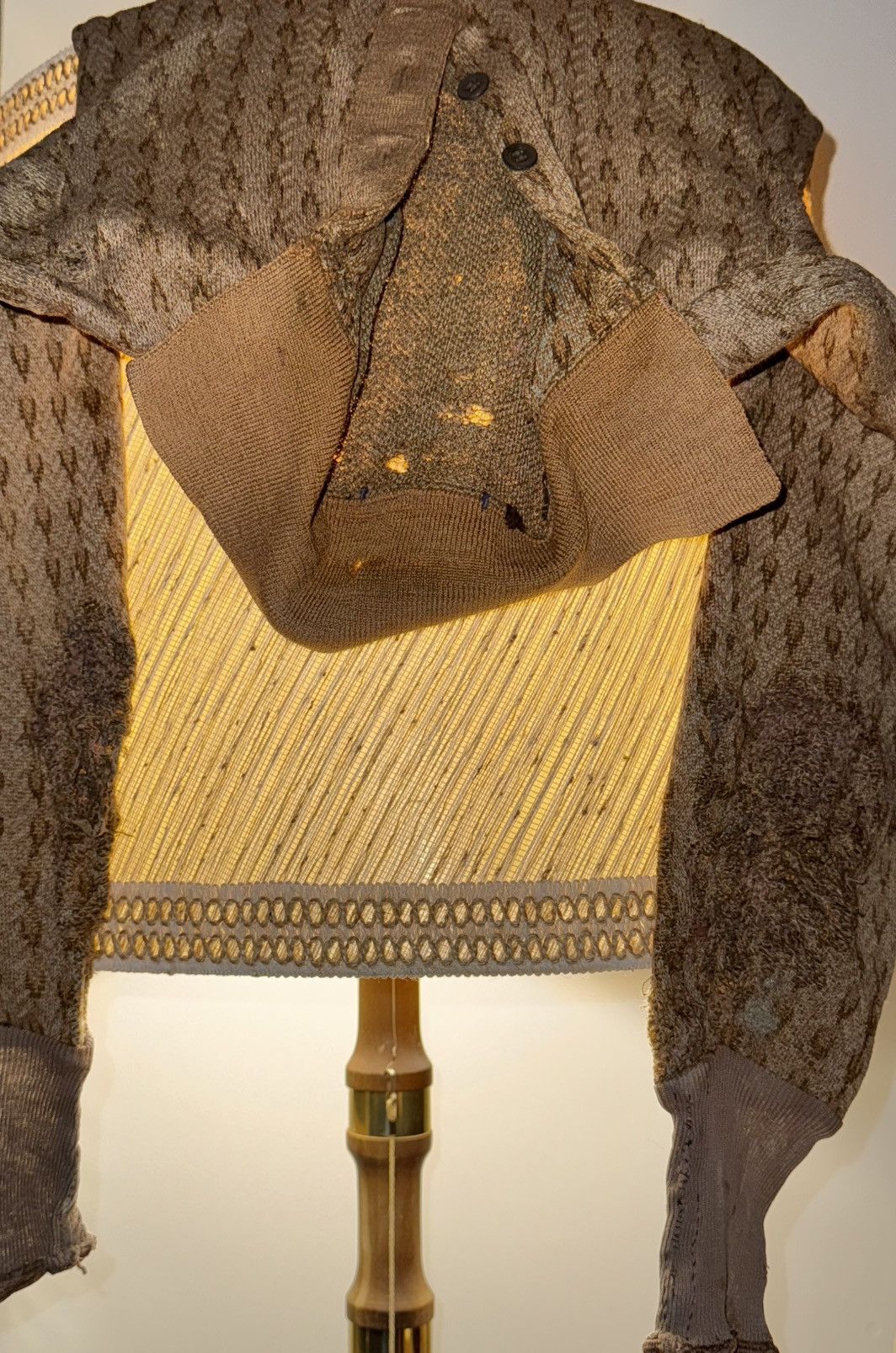 Vintage 1930s German Thrashed Avant Garde Wool Knit Sweater Size US S / EU 44-46 / 1 - 2 Thumbnail