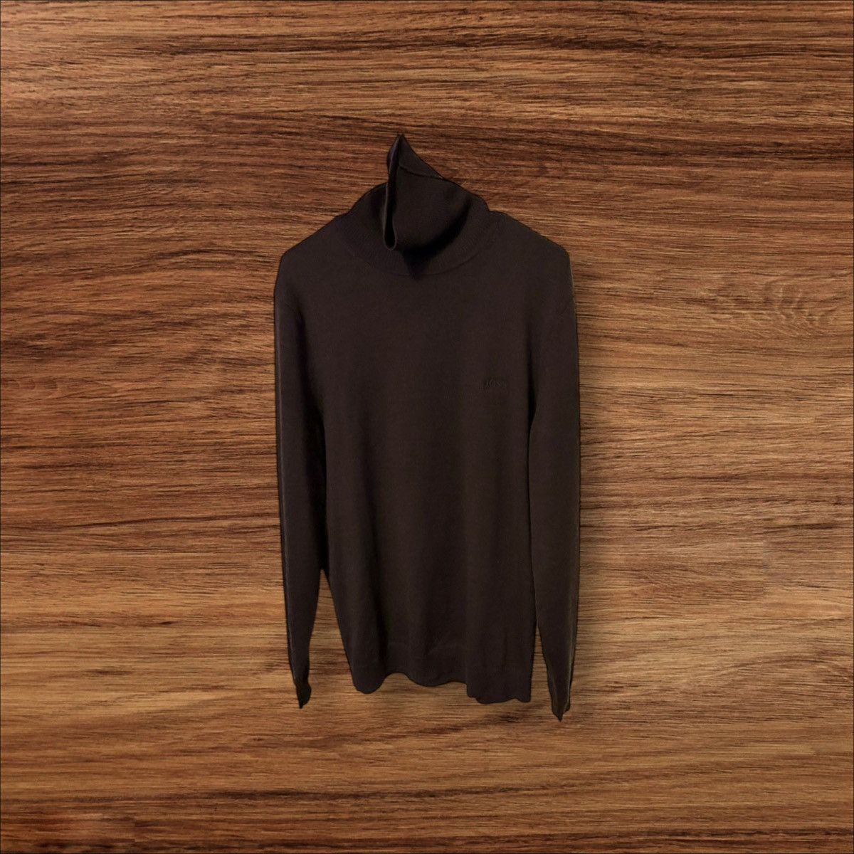 Hugo Boss Hugo Boss Brown Turtle-Neck Knit Sweater Size US M / EU 48-50 / 2 - 2 Thumbnail