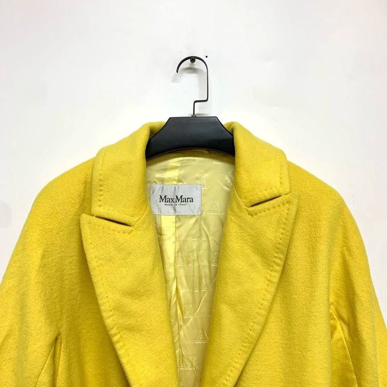 Max Mara Max Mara Yellow overcoat Size S / US 4 / IT 40 - 5 Thumbnail
