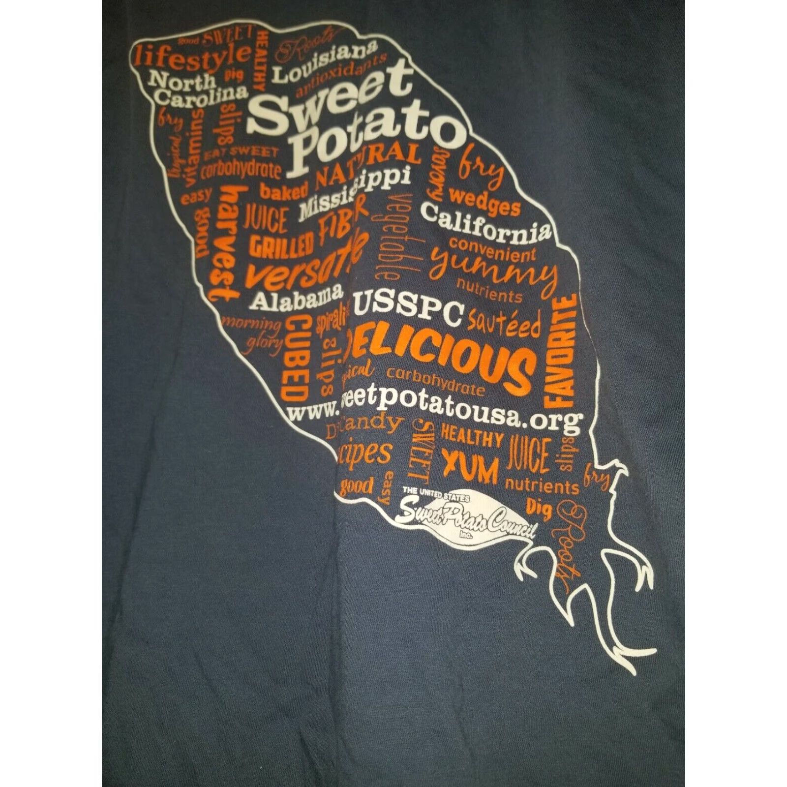 Comfort Colors 56th Annual Sweet Potato Convention T Shirt Mens M Double Sided Blue Size US M / EU 48-50 / 2 - 5 Thumbnail
