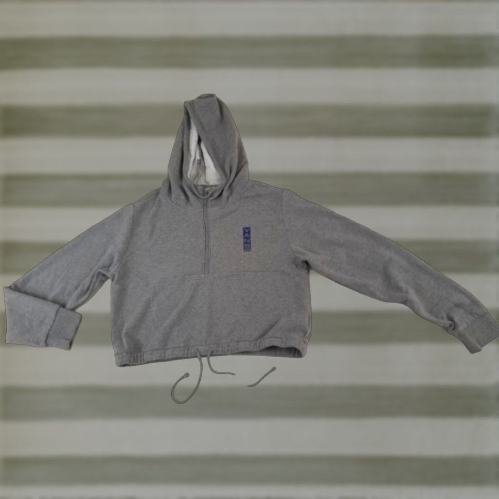 Vans VANS Hoodie Womens XL Gray Cotton Pullover Long Sleeve Logo Canvas Gym Logo Vintage: No 90s Skater Girl Activewear Size XL / US 12-14 / IT 48-50 - 1 Thumbnail