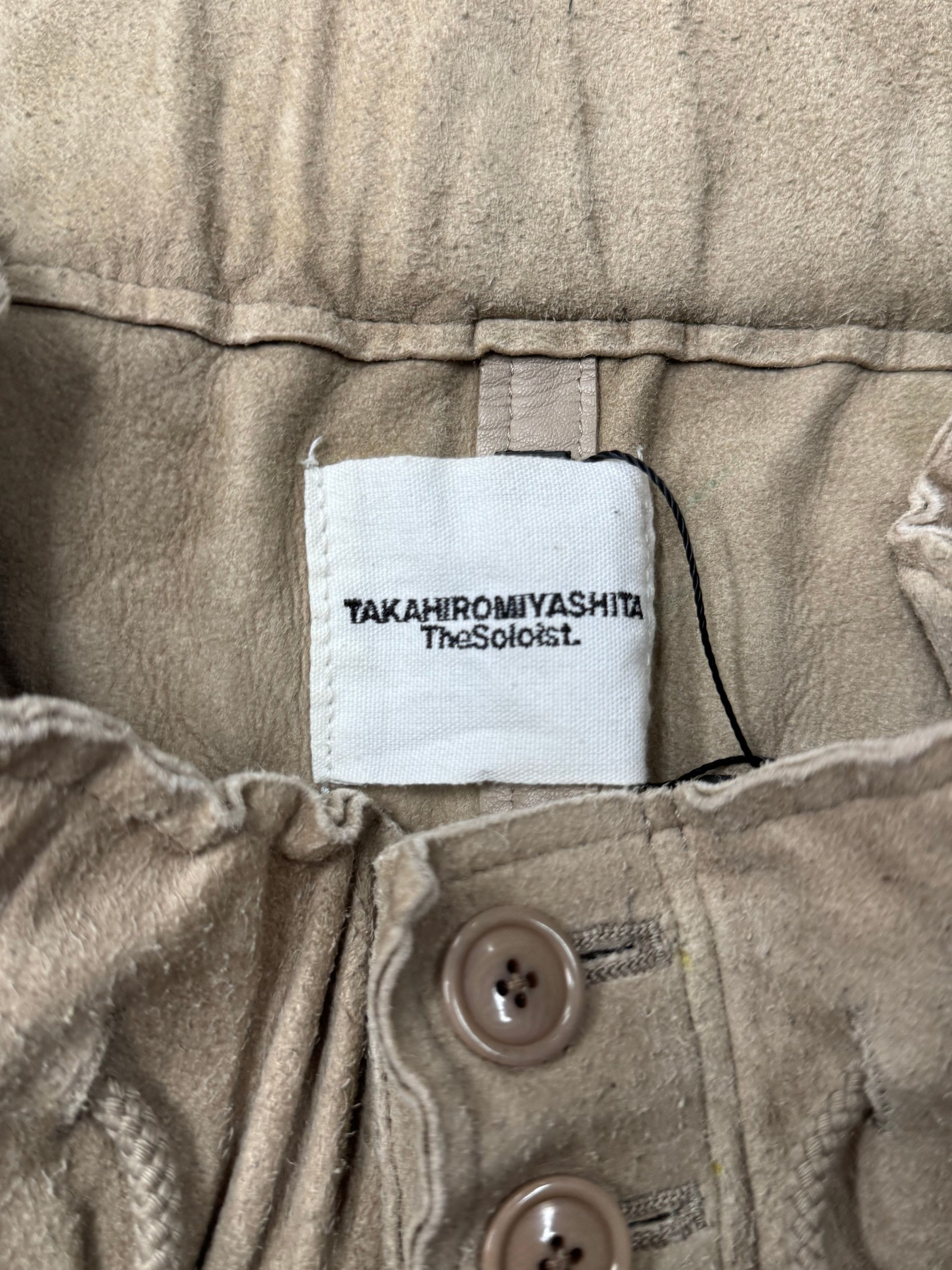 Takahiromiyashita The Soloist. Takahiro Miyashita The Soloist Raw Deerskin Leather Joggers Size US 30 / EU 46 - 3 Thumbnail