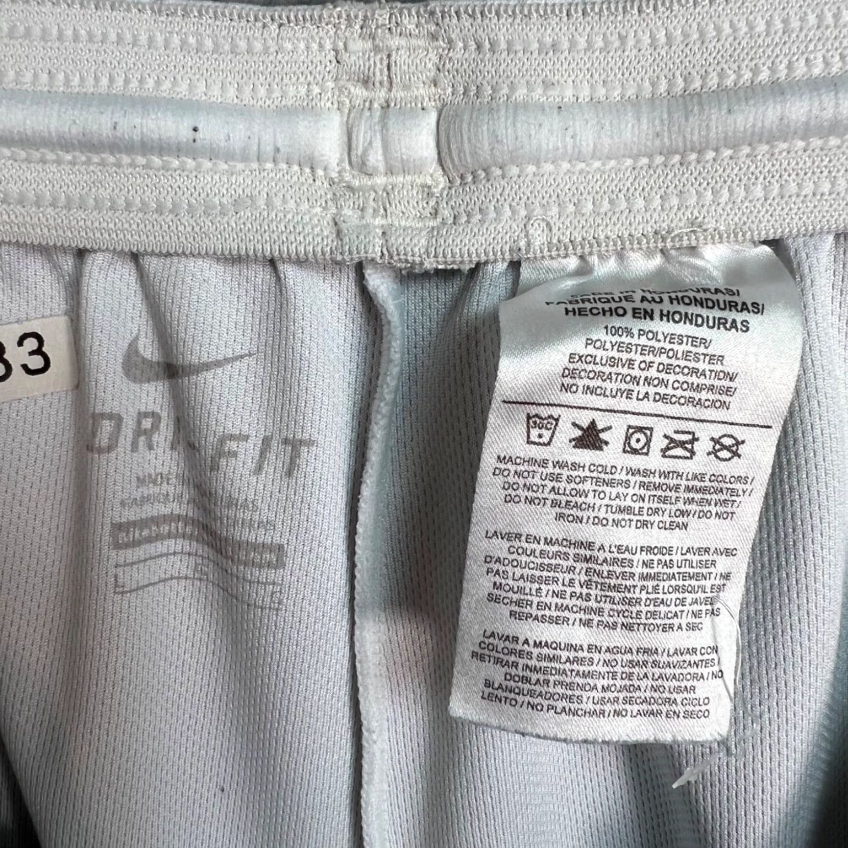 Nike VINTAGE Nike Dri-Fit Womens Large White Athletic Shorts Michigan Wolverines Size 36" / US 14 / IT 50 - 3 Thumbnail