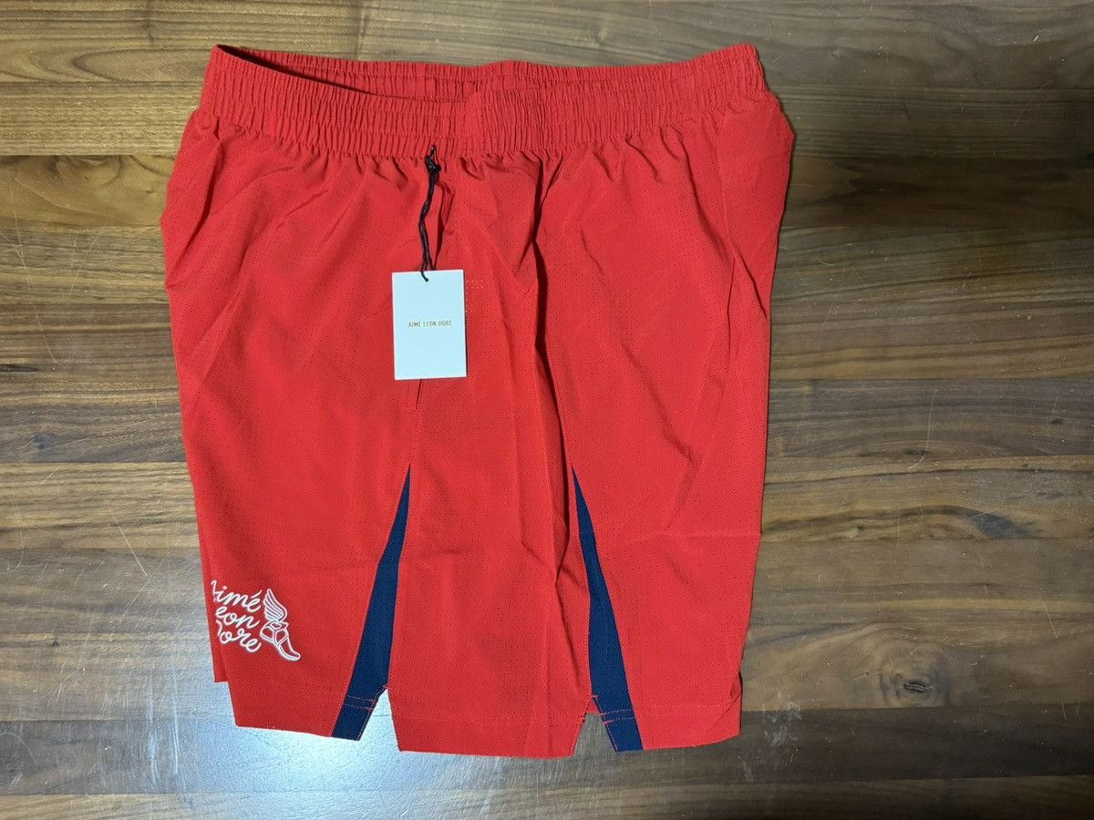 Aime Leon Dore Aime Leon Dore ALD Wingfoot Running Short Cherry Red Large Size US 34 / EU 50 - 5 Thumbnail