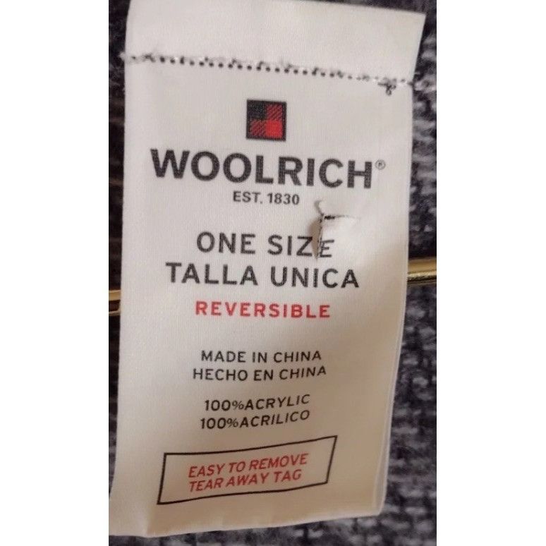 Woolrich Woolen Mills Woolrich Charcoal Star Patterned Reversible Wool Blend Ponch Size ONE SIZE - 8 Thumbnail
