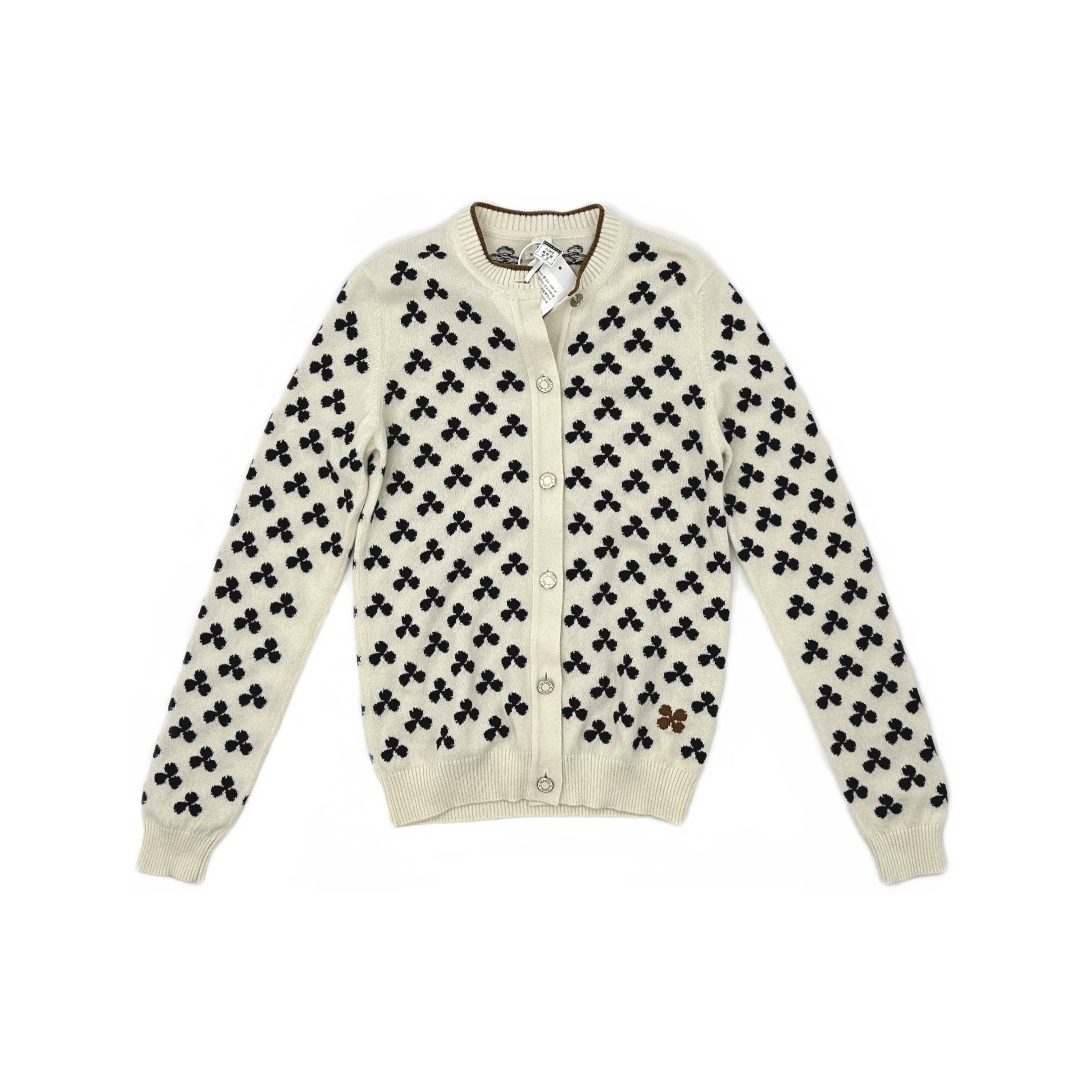 Hermes Hermes Clover Pattern Cashmere Cardigan Size 36 Size XS / US 0-2 / IT 36-38 - 1 Thumbnail