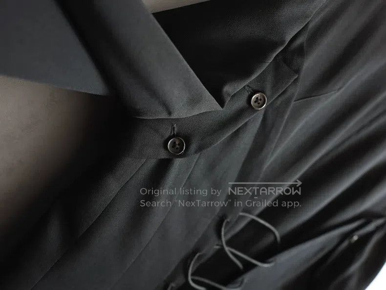 Yohji Yamamoto Yohji Yamamoto Drawstring Deconstructed Vertical Jacket Size US M / EU 48-50 / 2 - 4 Thumbnail