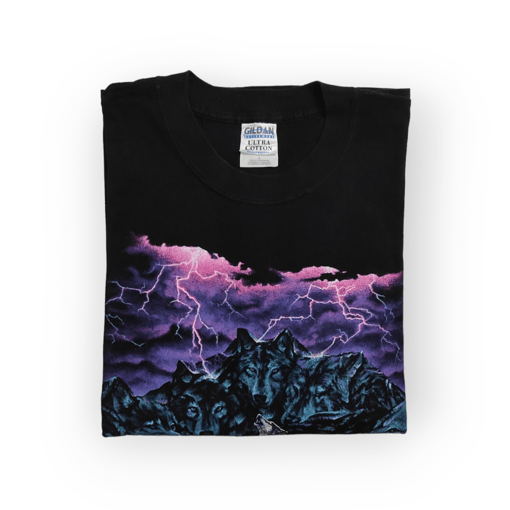 Habitat Vintage 1996 HABITAT WOLF AND THUNDER LIGHTNING OVP TEE Size US L / EU 52-54 / 3 - 14 Thumbnail