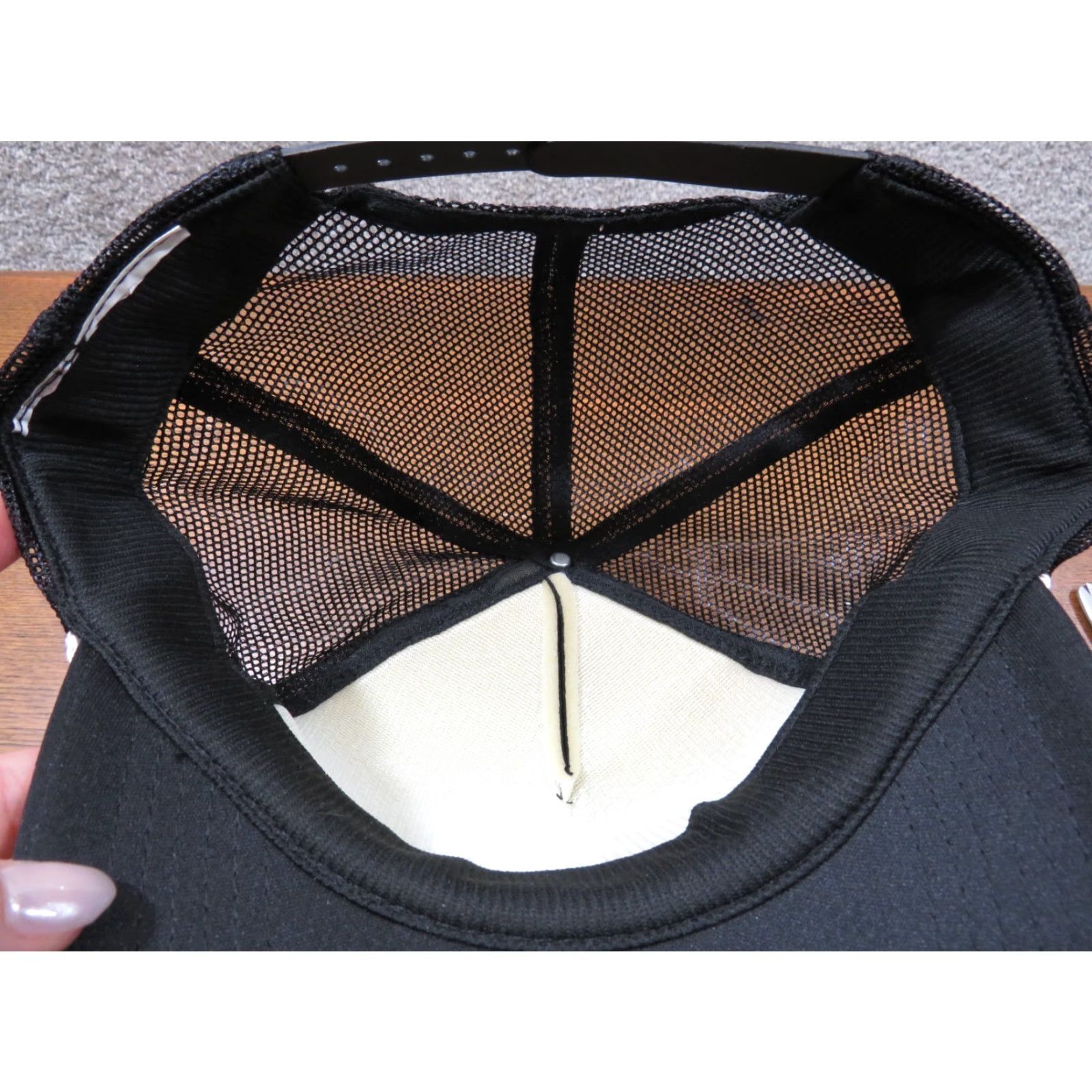 Logo 7 VTG Hawaii Hang Loose Hand Logo symbol Black Trucker adjustable hat Size ONE SIZE - 6 Thumbnail
