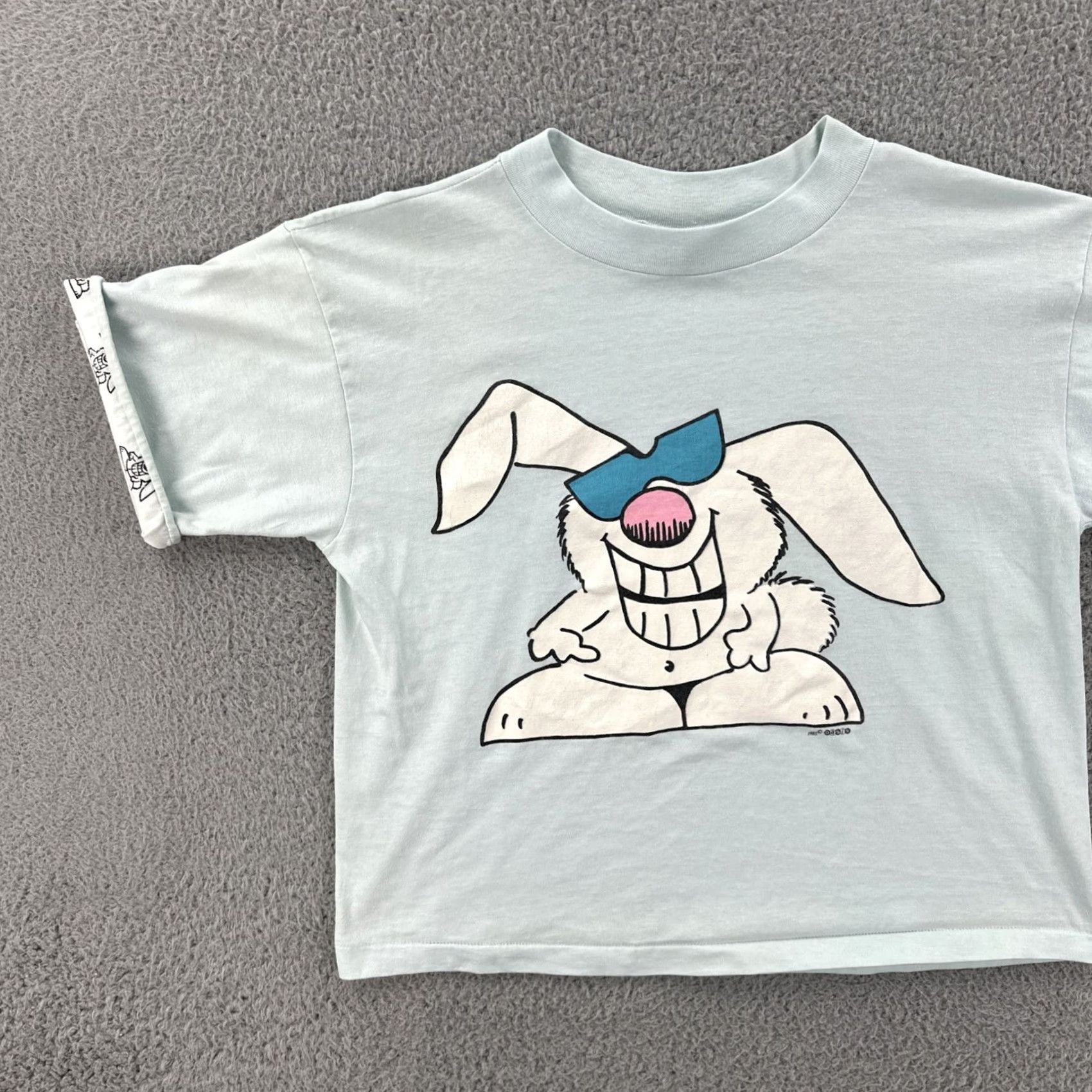 Vintage VINTAGE The Zoo Crew Women’s Small 1985 Made In USA T Shirt Cartoon Bunny Print Blue 80s Hipster Womens S Size S / US 4 / IT 40 - 3 Thumbnail