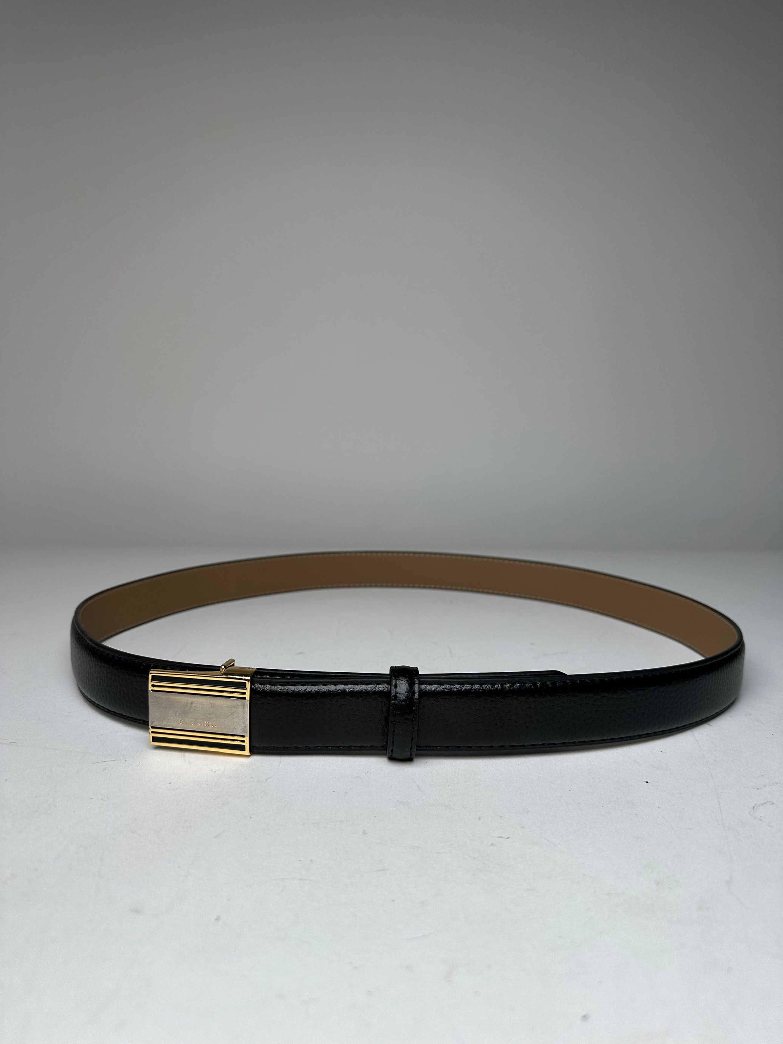 Dior Vintage Burberry Snake Emblossed Leather Belt Black Size ONE SIZE - 1 Thumbnail