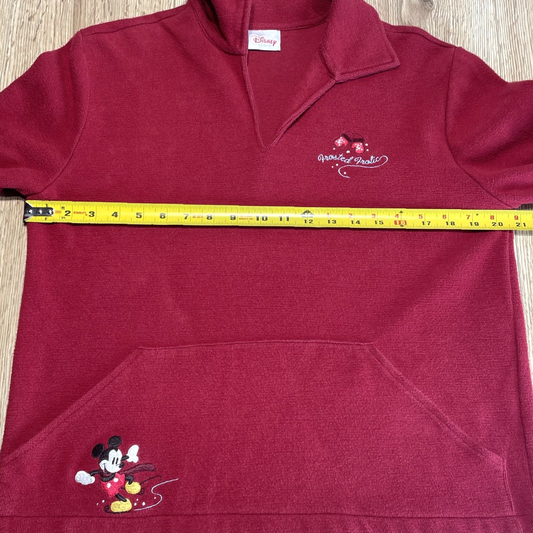Disney VINTAGE Disney Mickey Mouse Frosty Frolic V-Neck Collared Sweater Womens M Red Embroidered Sweater 90s? Disney Theme Womens Size M / US 6-8 / IT 42-44 - 7 Thumbnail