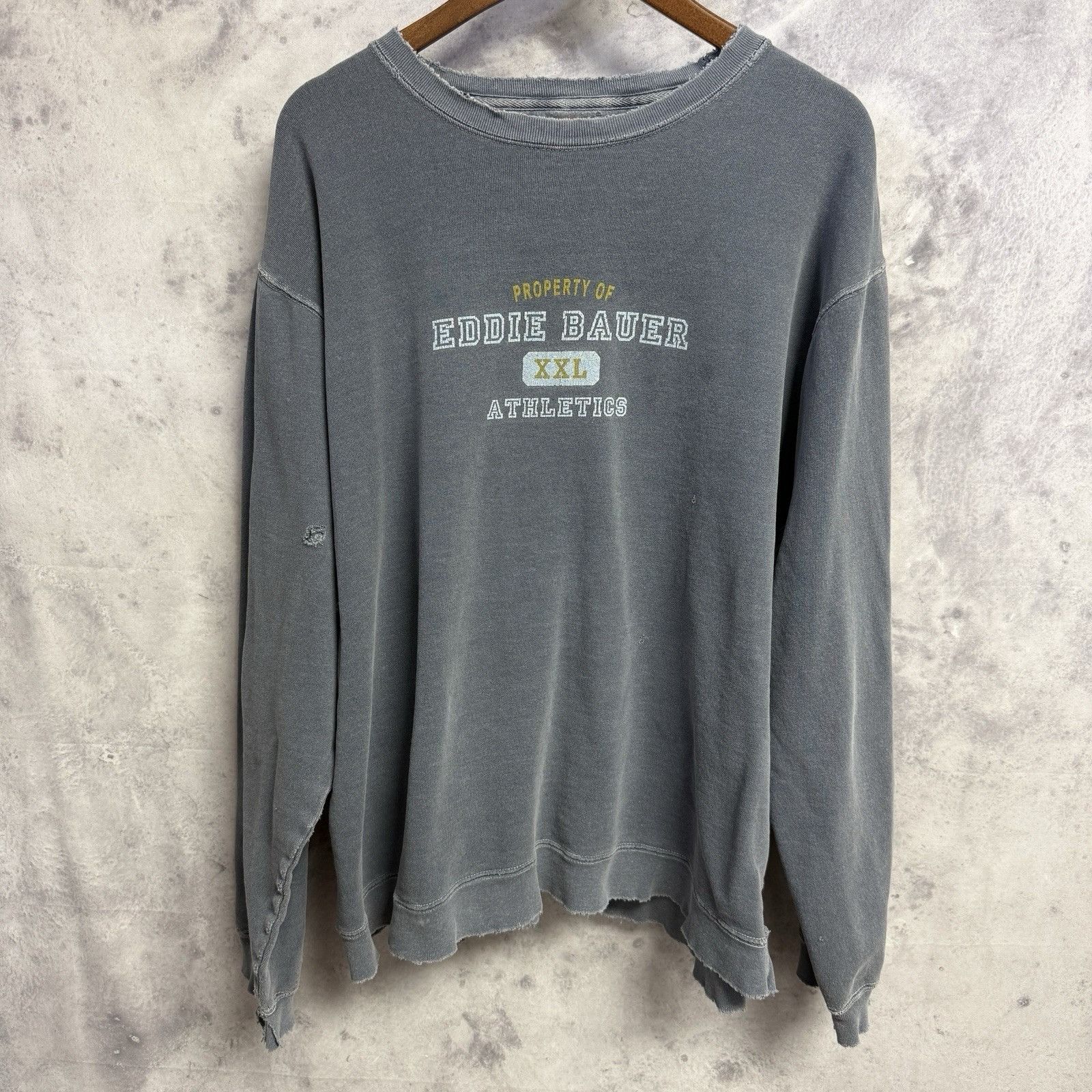 Eddie Bauer Vintage Eddie Bauer Athletics Sweatshirt Mens XL Faded Blue Size US XL / EU 56 / 4 - 2 Thumbnail