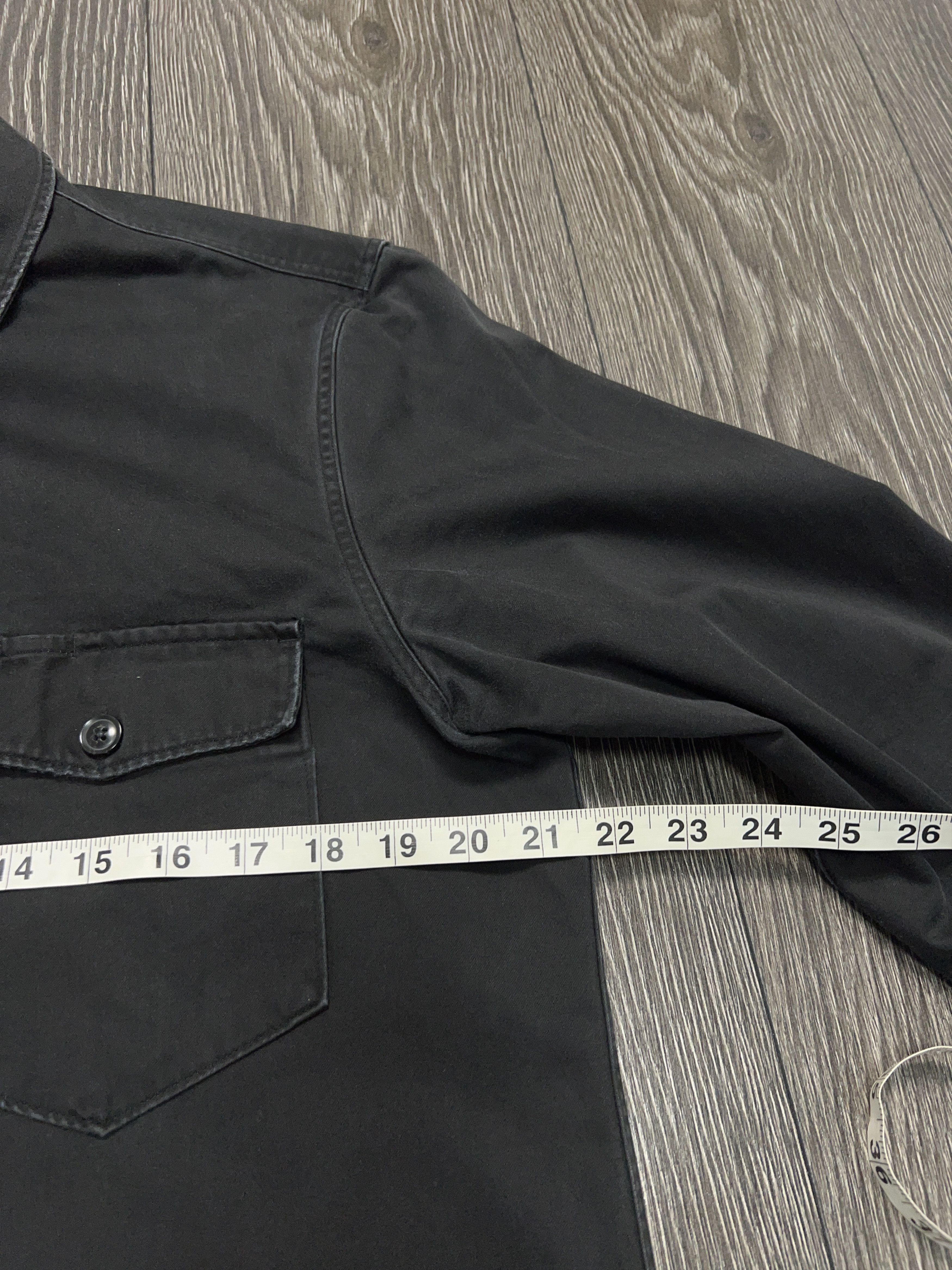Allsaints Firebase Cotton Dark Gray Distressed Long Sleeve Shirt Size US L / EU 52-54 / 3 - 7 Thumbnail