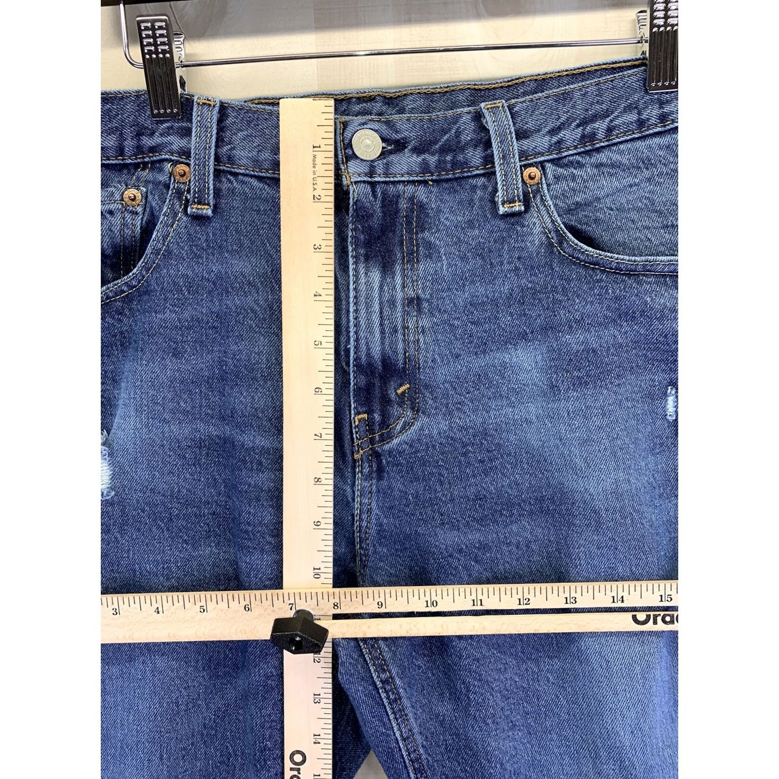 Levi's VINTAGE Levi’s 541 Jeans Men 34x32 Distressed Blue Cut Cuff Denim 5-Pocket Design Straight N/A Size US 34 / EU 50 - 3 Thumbnail
