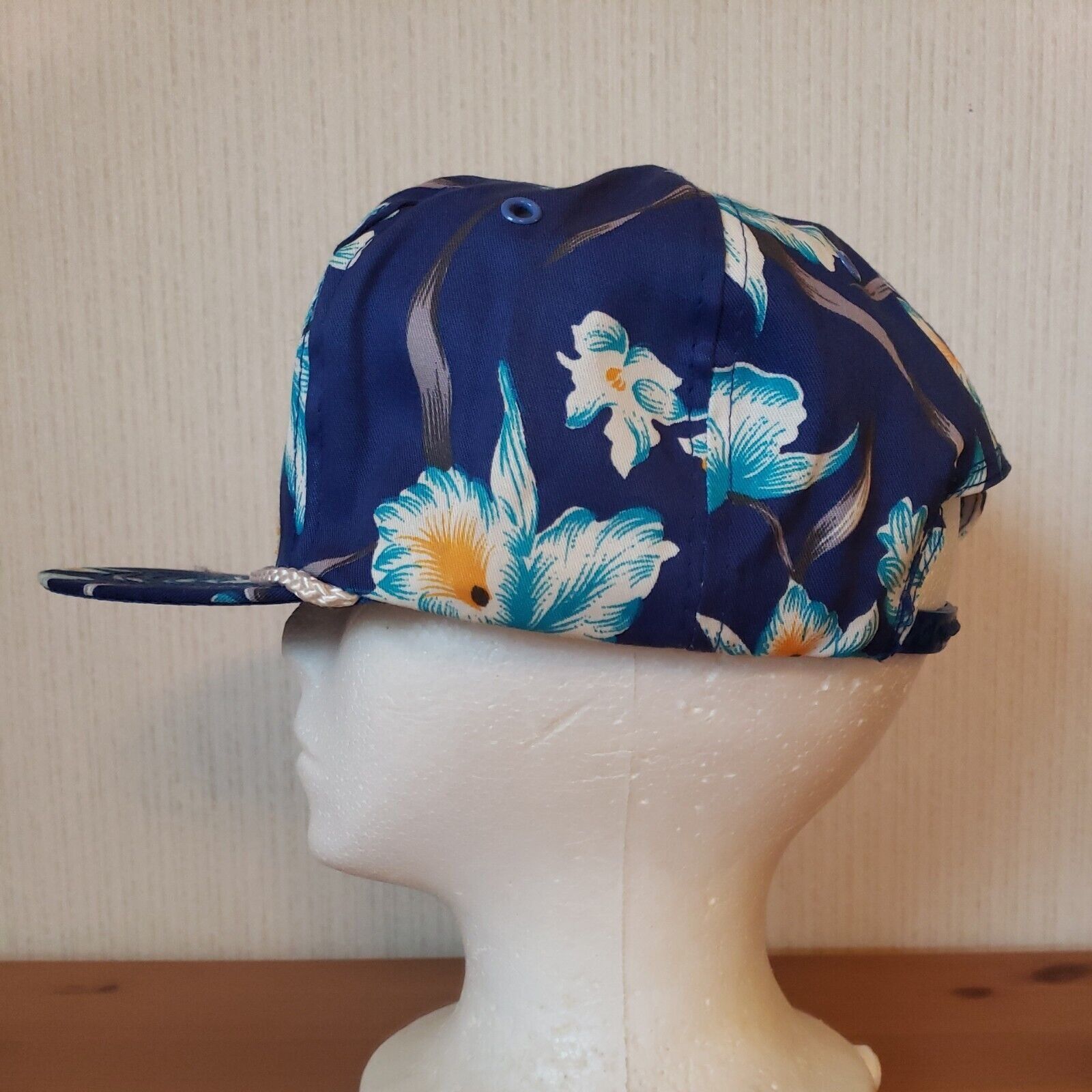 Vintage Vtg Hawaiian 5 Panel Hat Corded Embroidered Dad Cap Brow Fla Size ONE SIZE - 4 Thumbnail