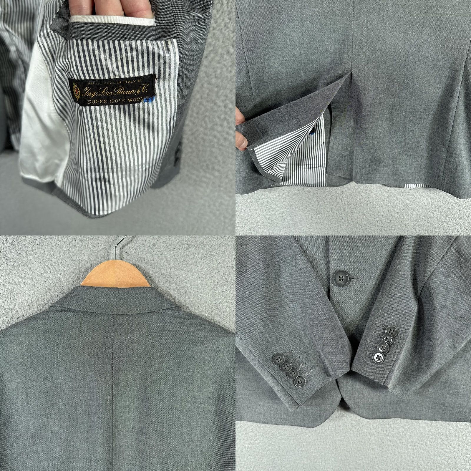 J.Crew J.Crew Loro Piana Ludlow Blazer Mens 42 Slim Wool Sport Coat Gray Size 42R - 8 Thumbnail