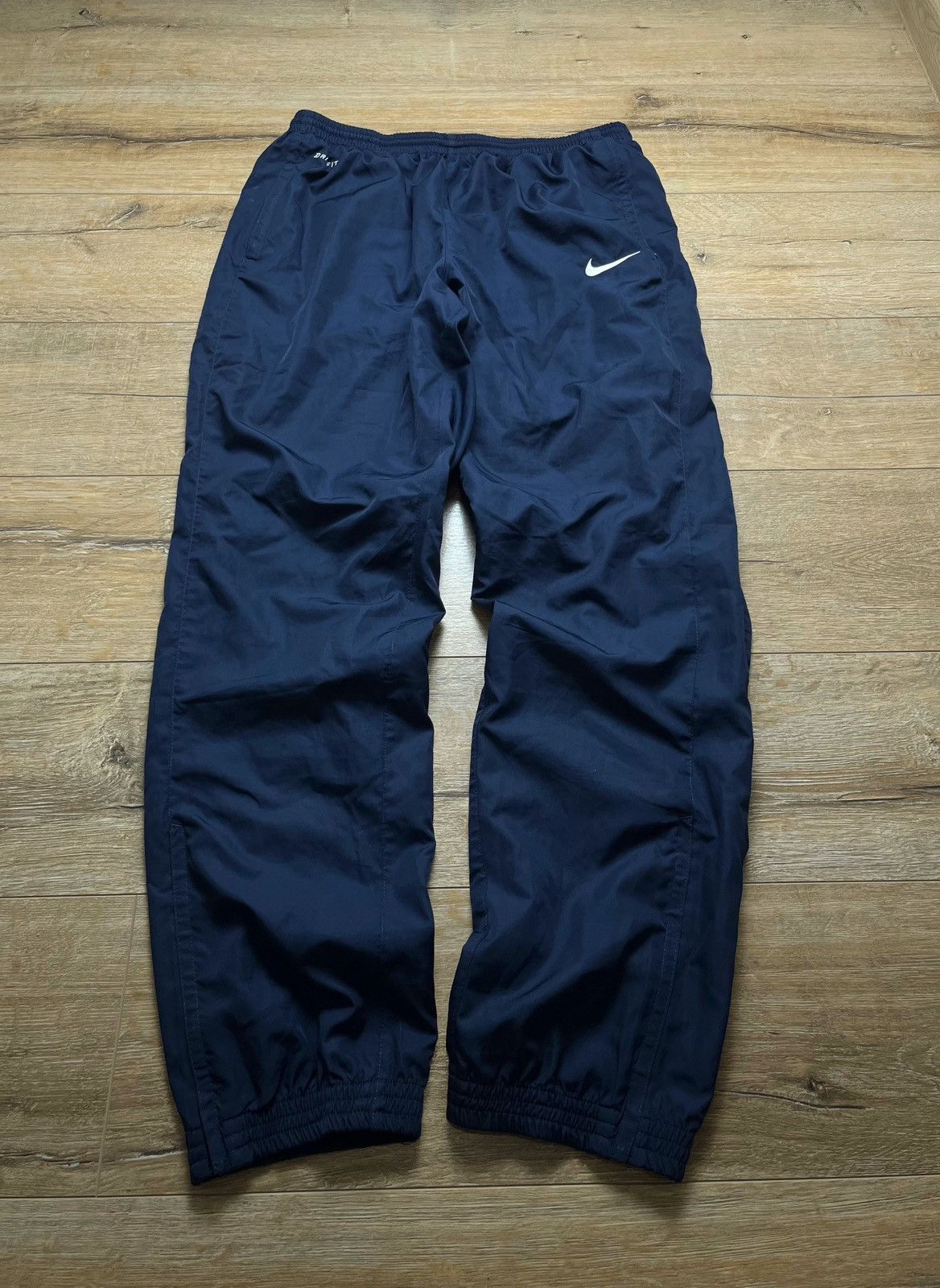 Nike Vintage Nike Nylon Swoosh Baggy Track Pants 00s Size US 36 / EU 52 - 1 Thumbnail
