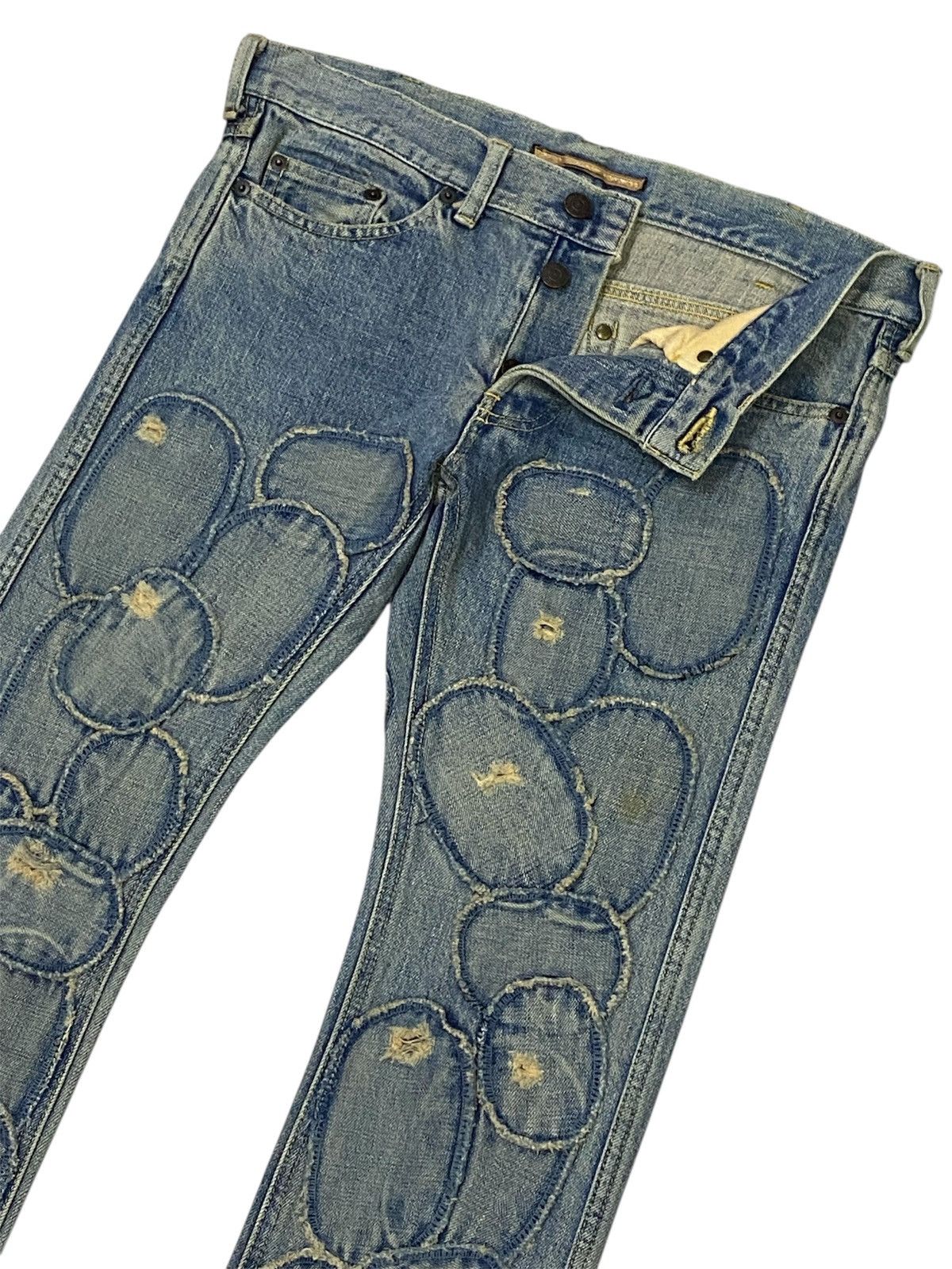 Cosmic Wonder Rare🔥1999 Cosmic Wonder ‘MADONNA’ Patchwork Distressed Denim Size 30" / US 8 / IT 44 - 14 Thumbnail